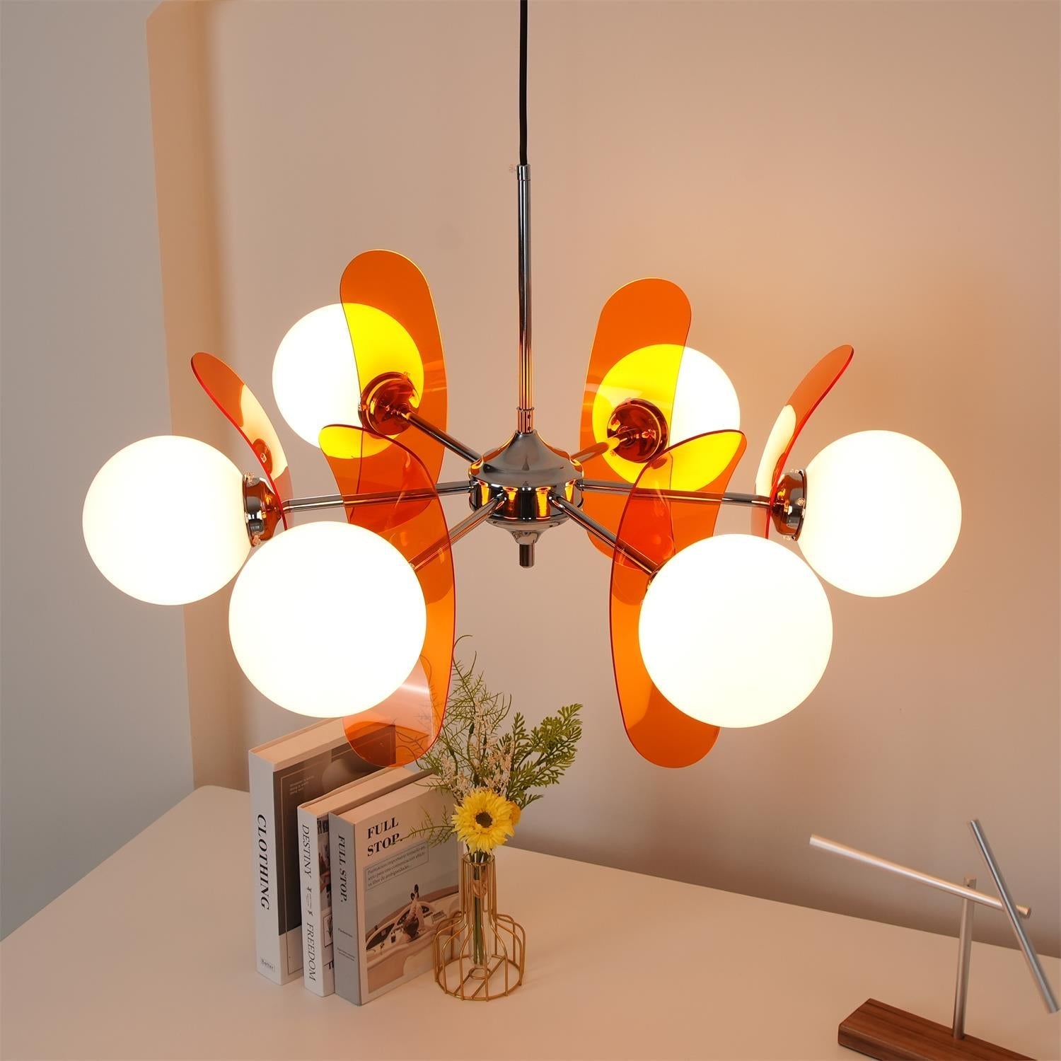 Aira Chandelier Brown &Orange