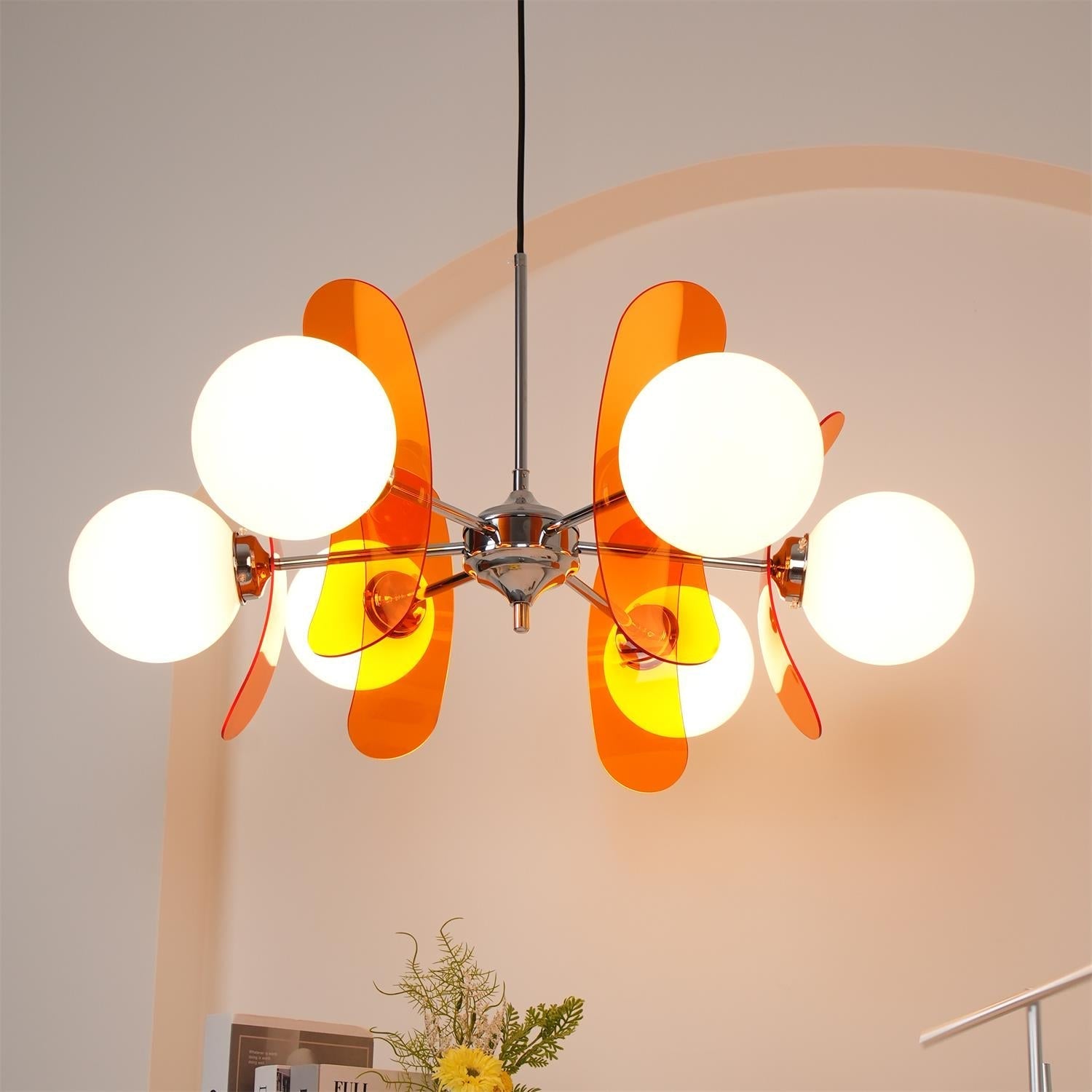 Aira Chandelier Brown &Orange