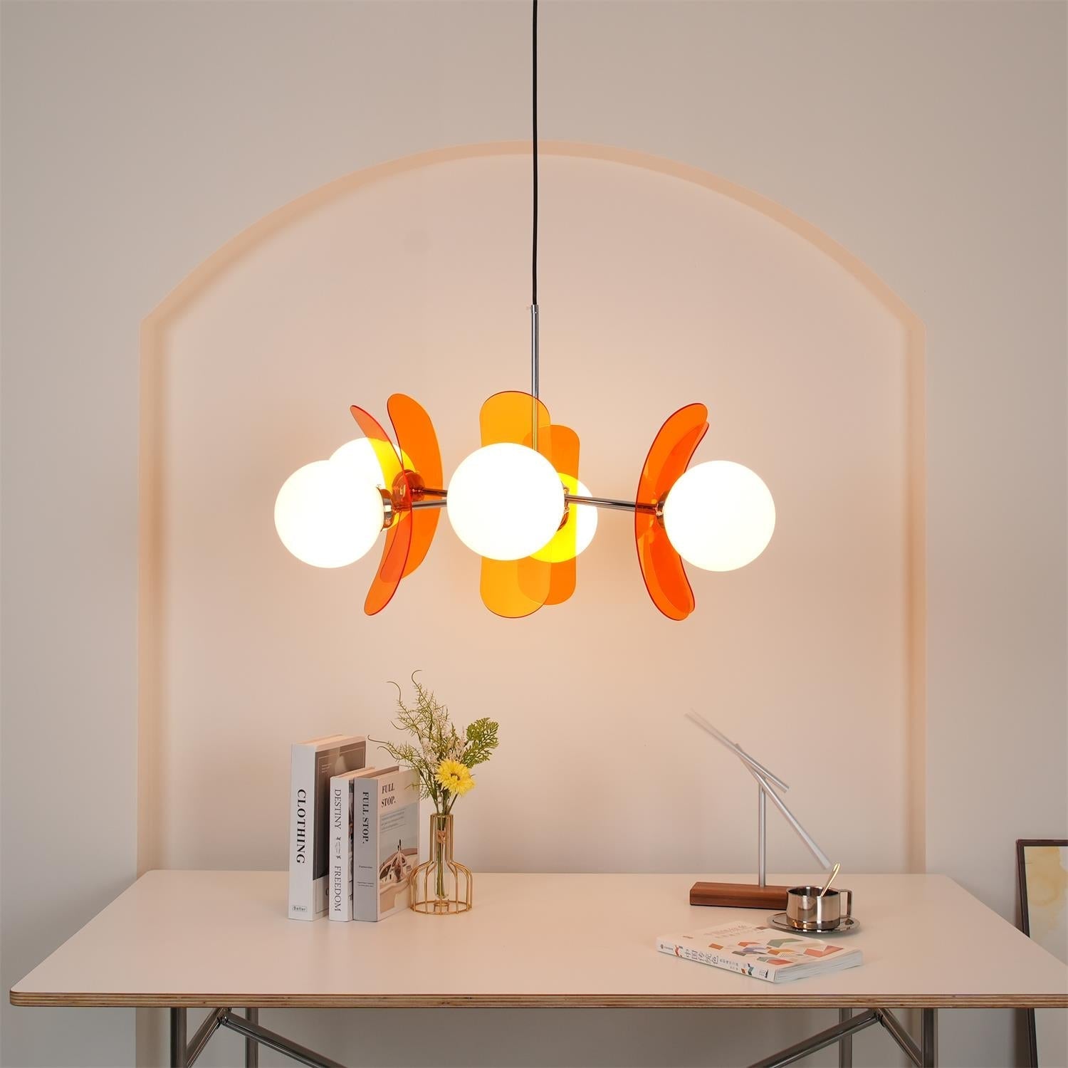 Aira Chandelier Brown &Orange