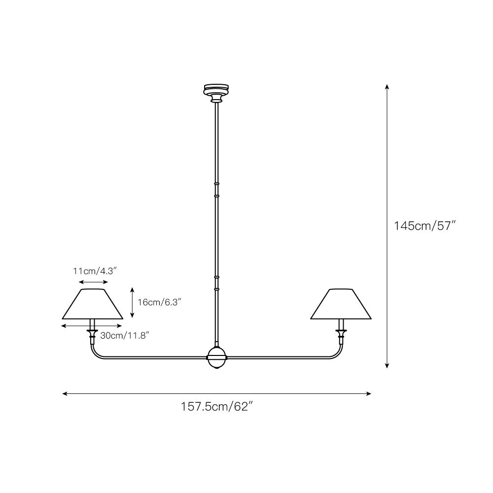 Silva Lámpara de Araña Lineal LED Moderna de Metal