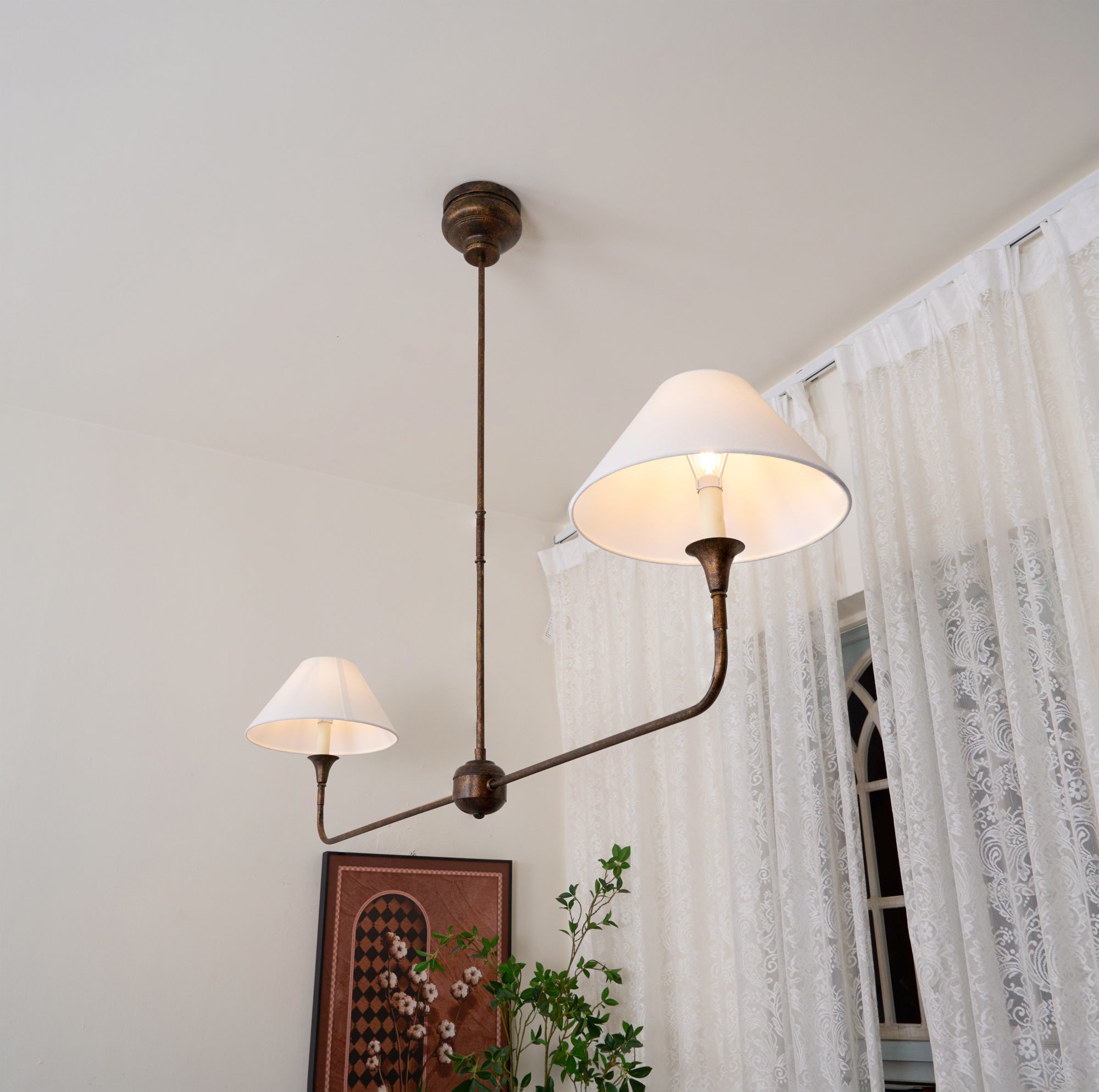 Silva Lámpara de Araña Lineal LED Moderna de Metal