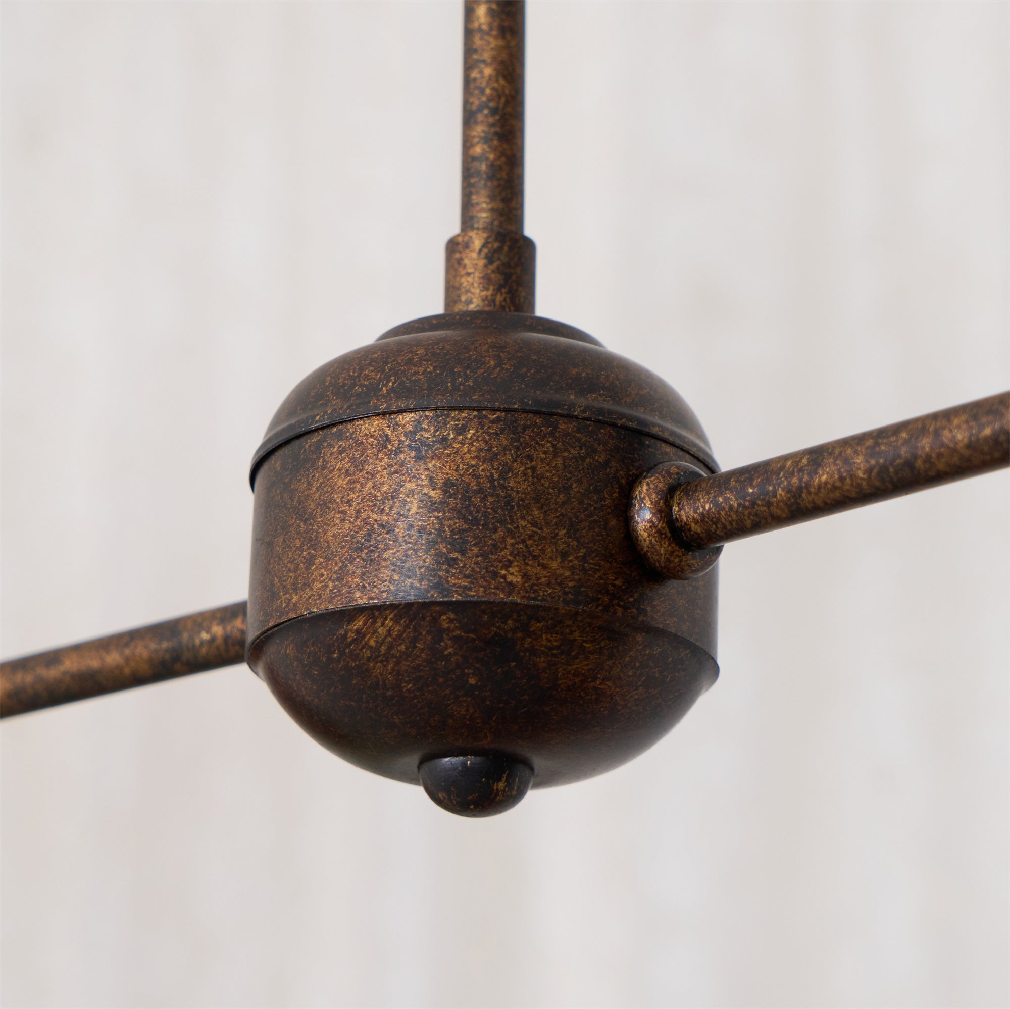 Aera Modern Minimalist Linear Antique Brass Fabric Chandelier - Lamp Copper