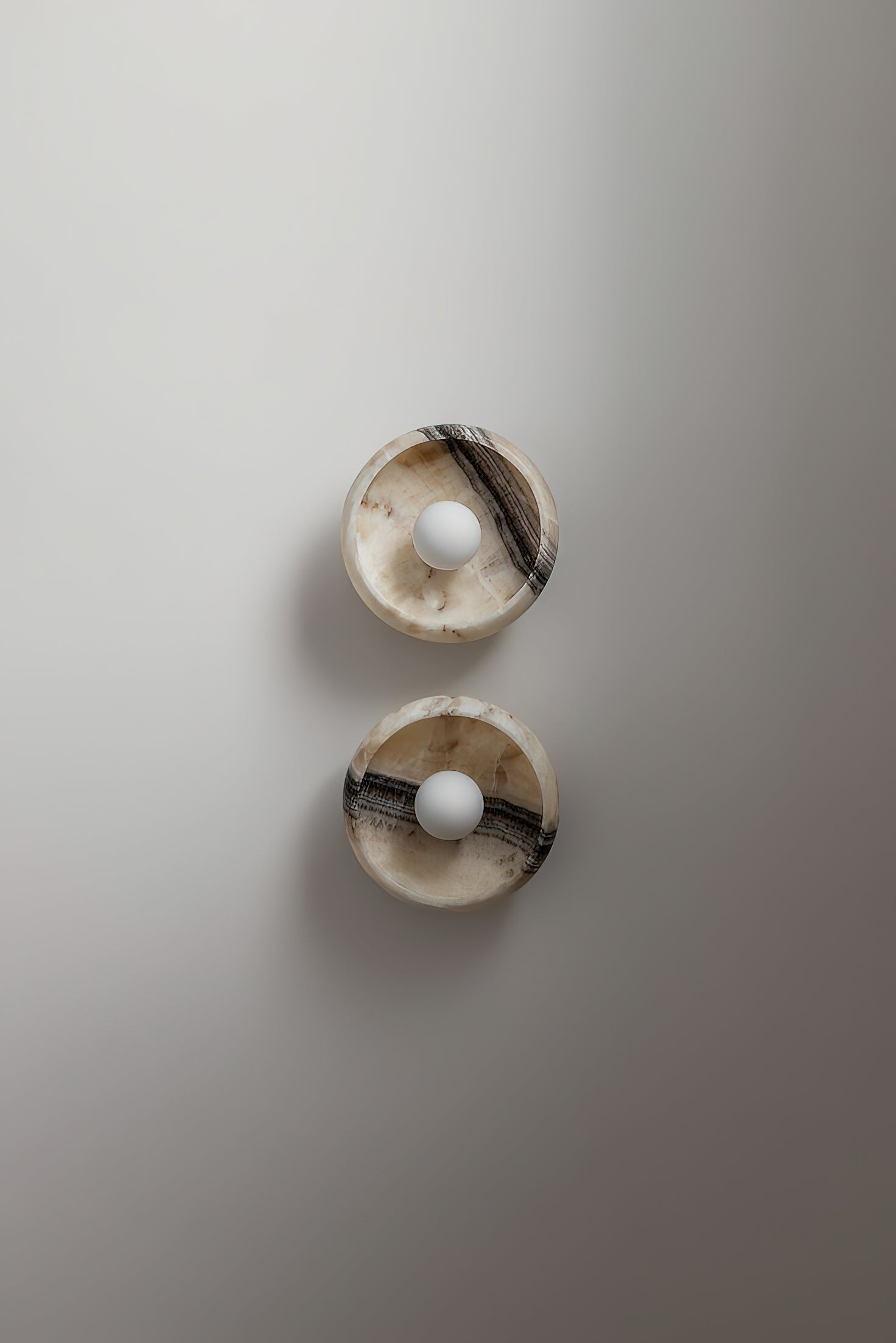 Piedra Modern Minimalist Marble Glass Wall Lamp - Lamp Copper