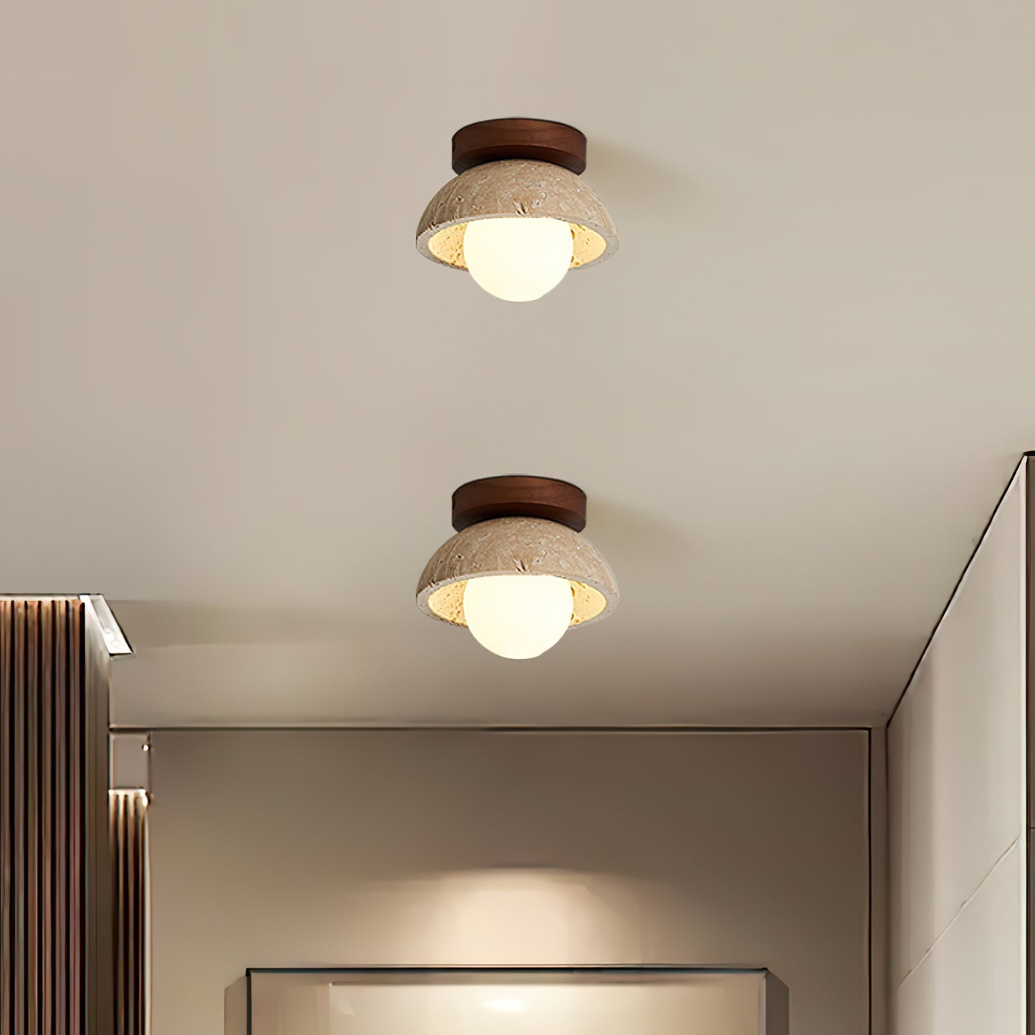 Ritta Lámpara de Techo Minimalista de Travertino