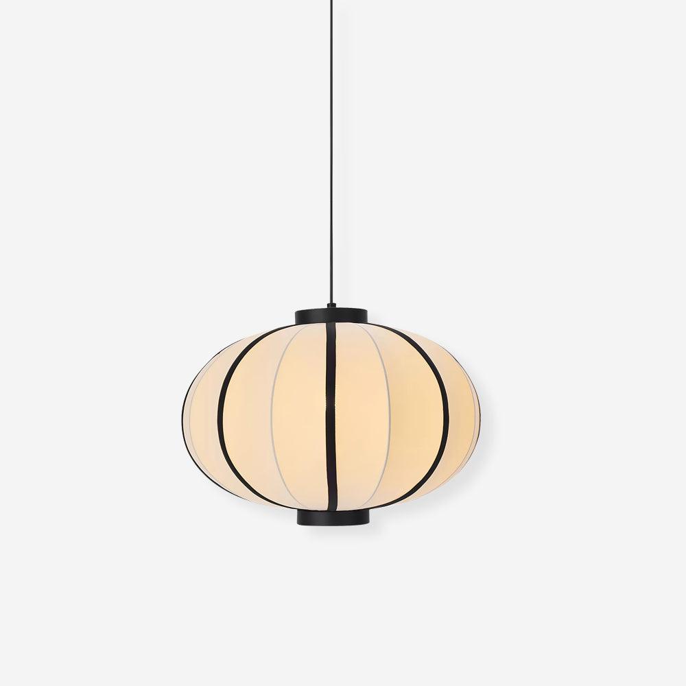 Pendant Lamp Fabric Lantern Shade Metal Frame Vintage - Letslighting
