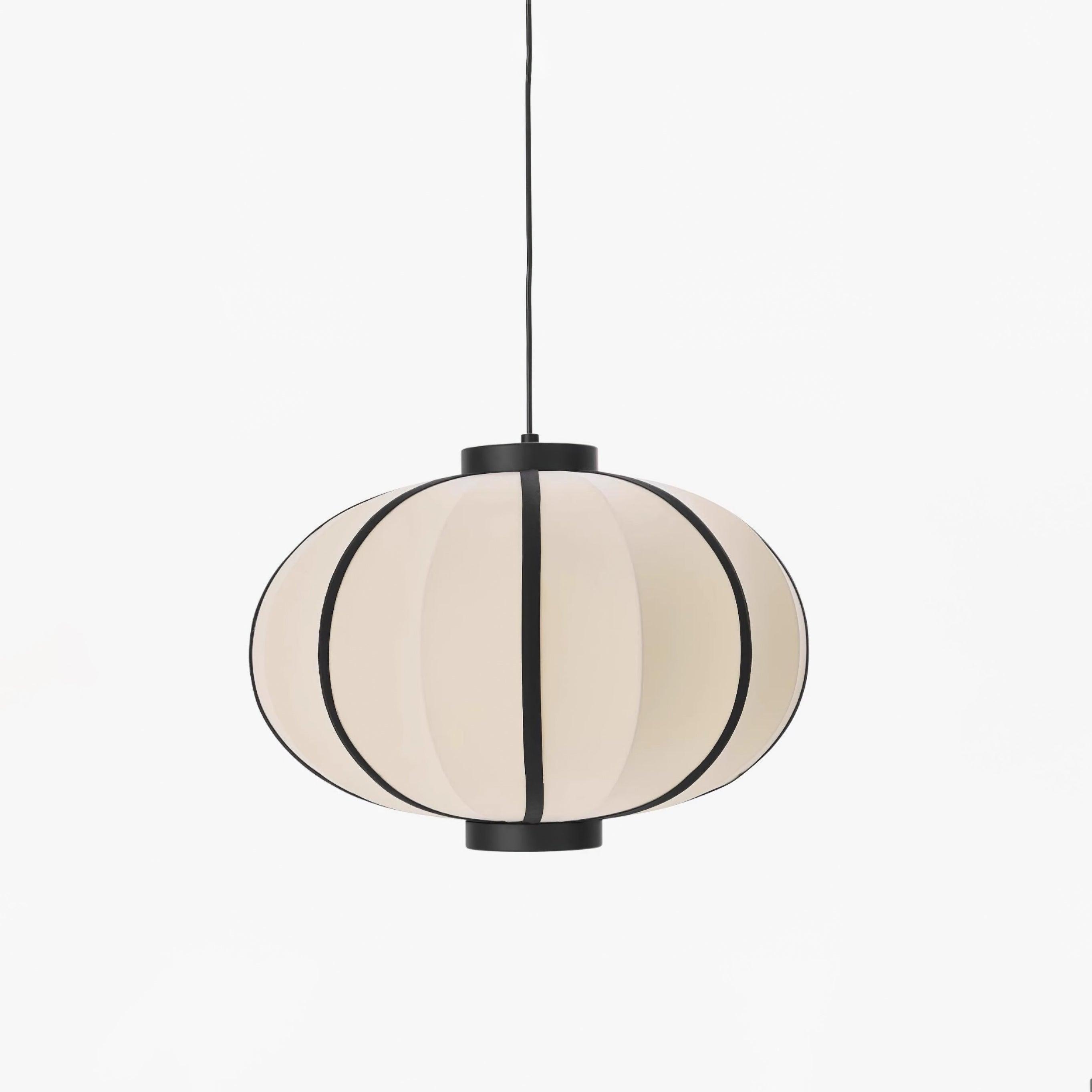 Pendant Lamp Fabric Lantern Shade Metal Frame Vintage - Letslighting
