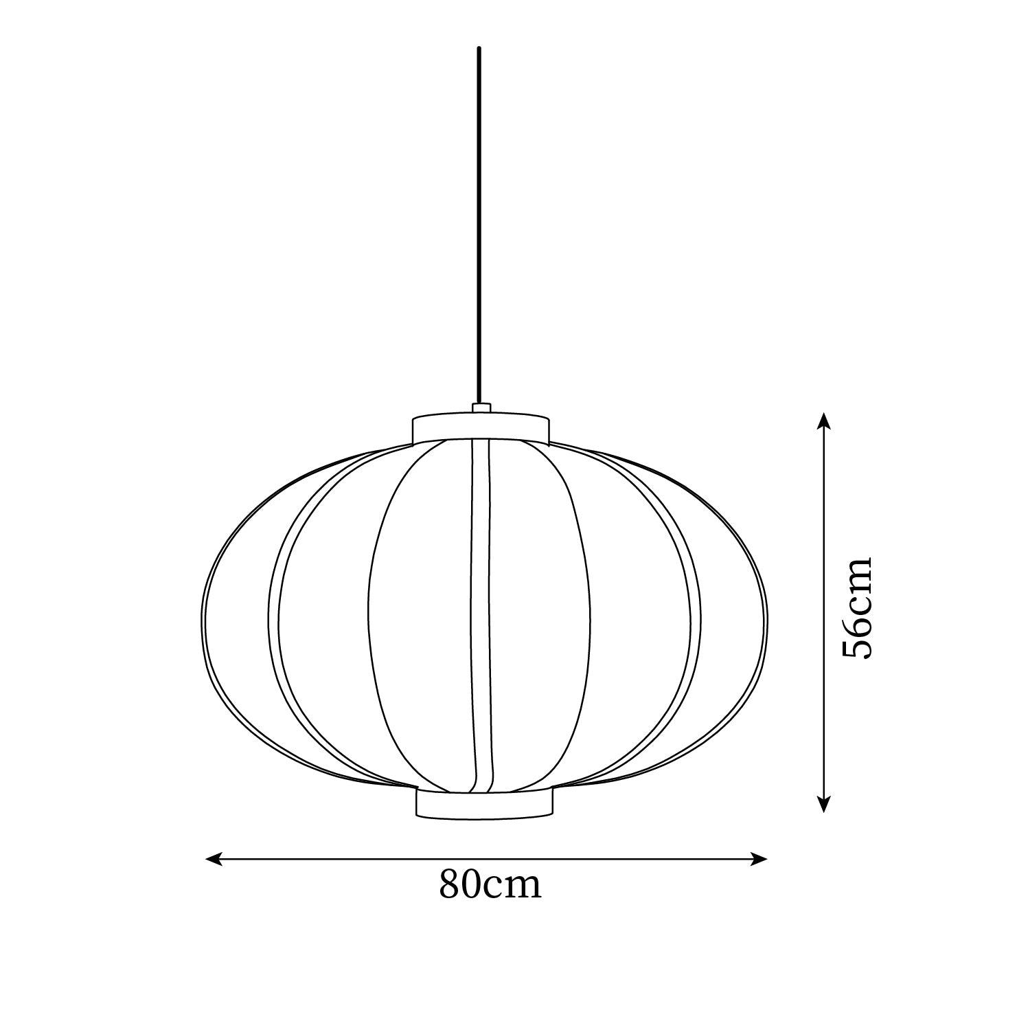 Pendant Lamp Fabric Lantern Shade Metal Frame Vintage - Letslighting