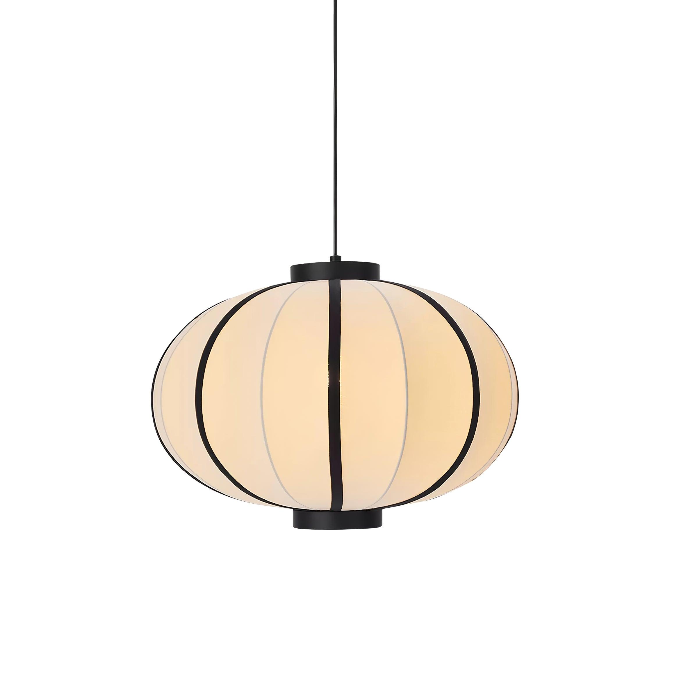 Pendant Lamp Fabric Lantern Shade Metal Frame Vintage - Letslighting
