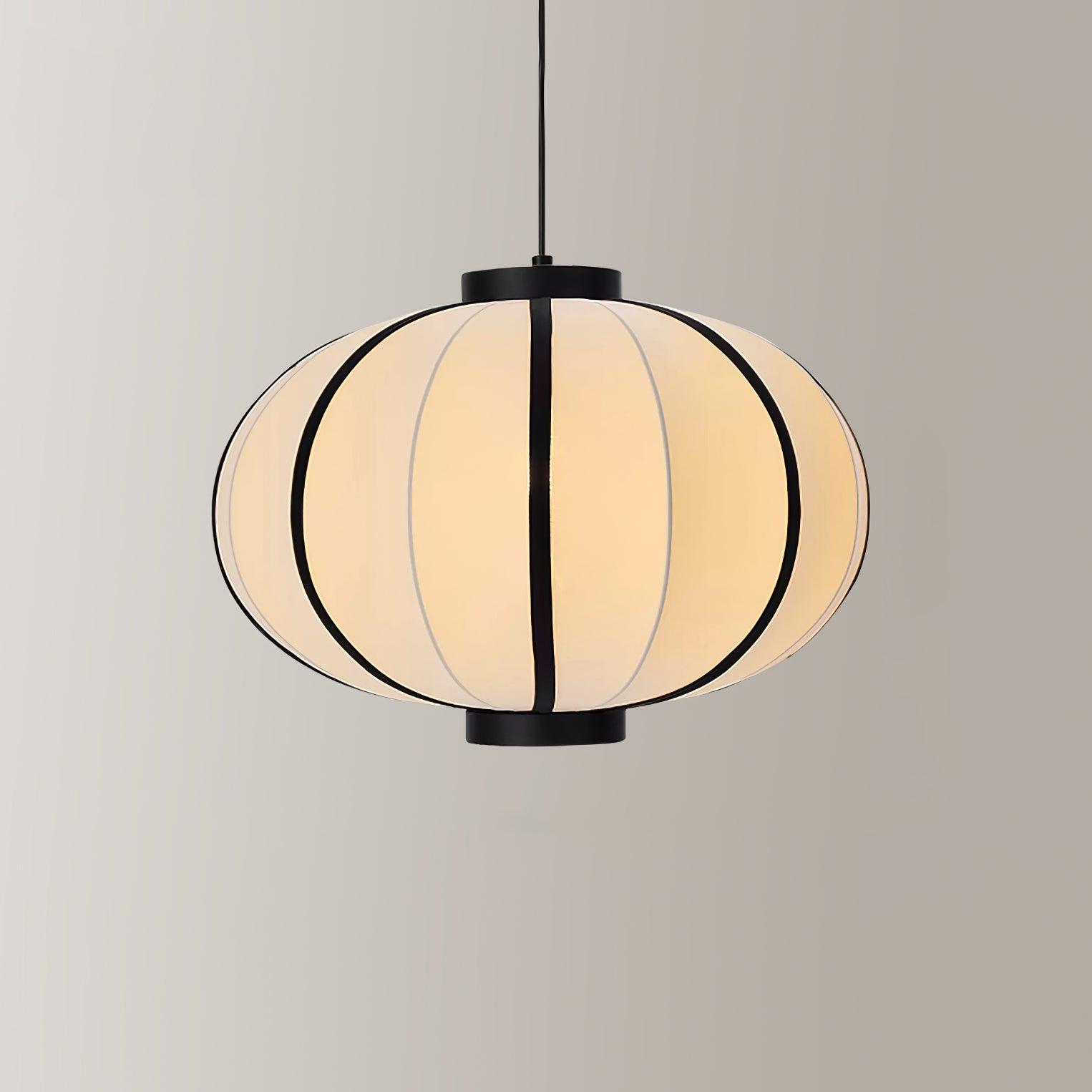 Pendant Lamp Fabric Lantern Shade Metal Frame Vintage - Letslighting