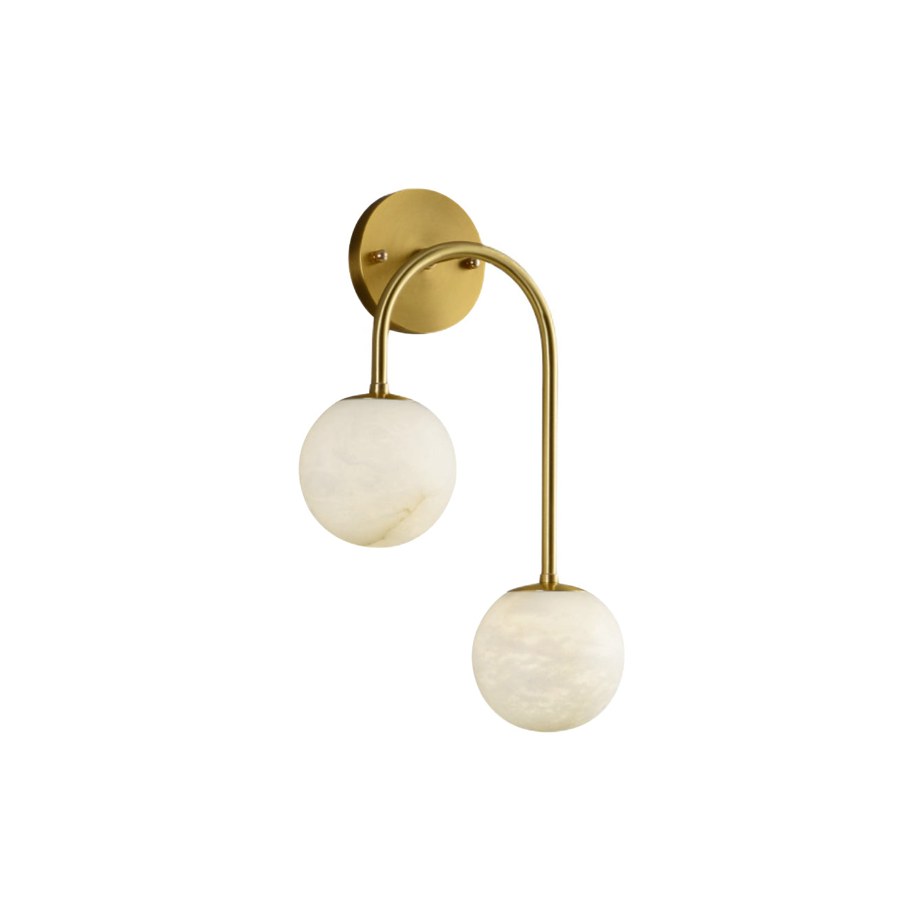 Elthaila Modern Minimalist Brass Alabaster Wall Lamp - Lamp Copper