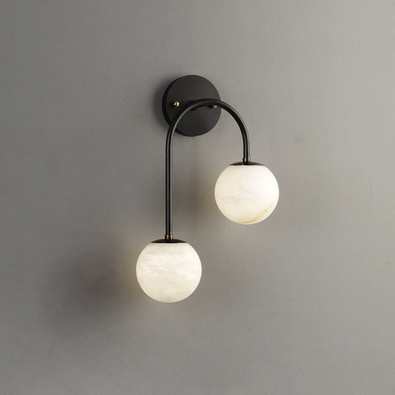 Elthaila Modern Minimalist Brass Alabaster Wall Lamp - Lamp Copper