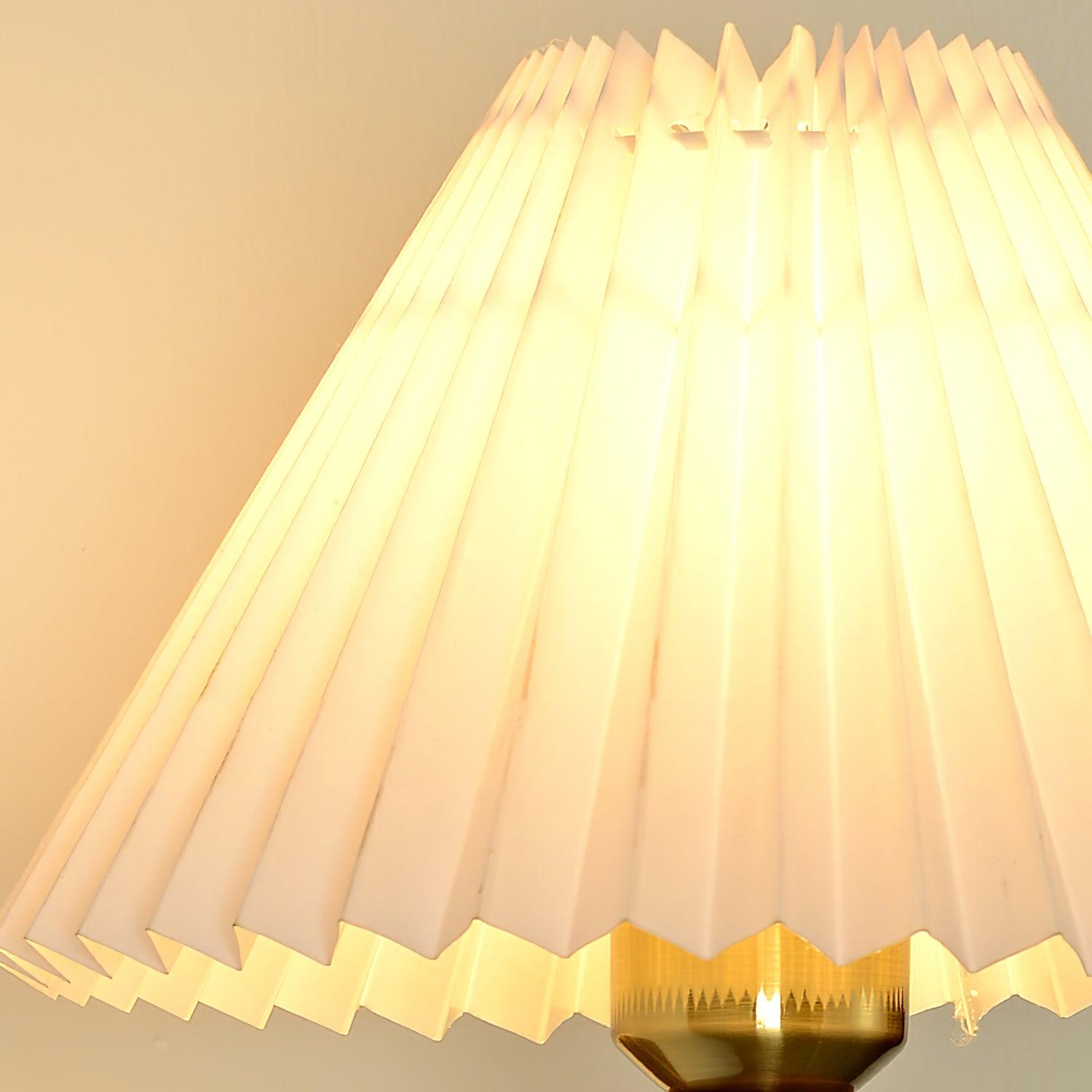 Pleated Walnut Wall Light - Letslighting