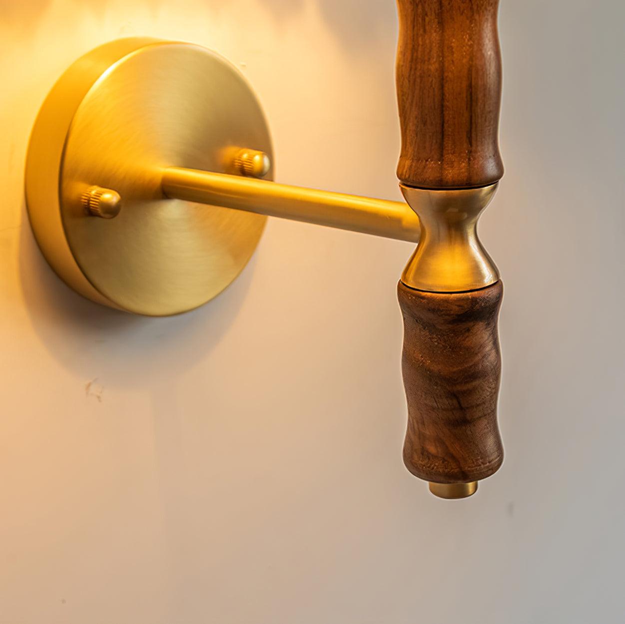 Pleated Walnut Wall Light - Letslighting