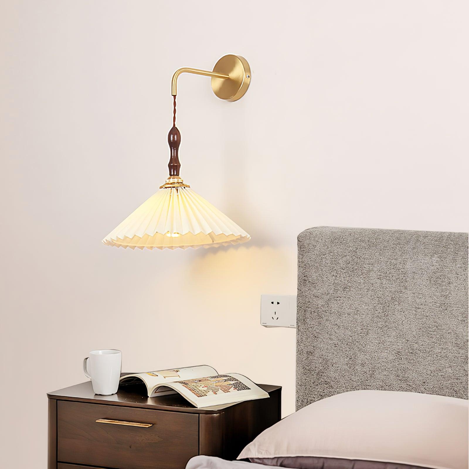 Pleated Wooden Wall Lamp - Letslighting