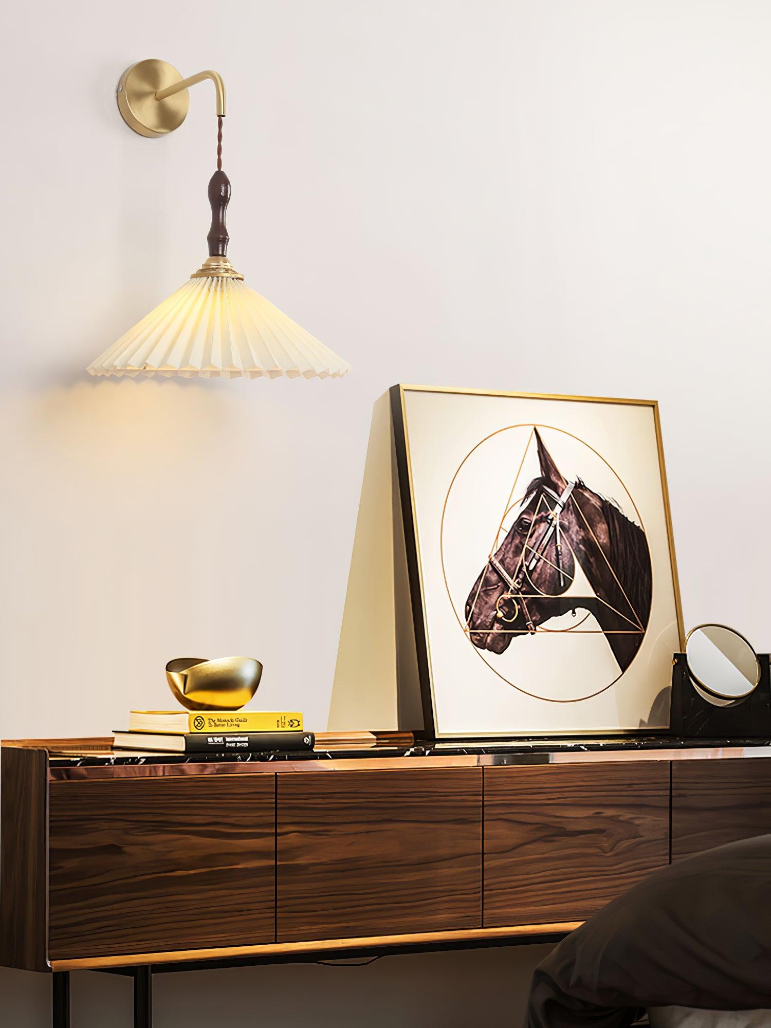 Pleated Wooden Wall Lamp - Letslighting