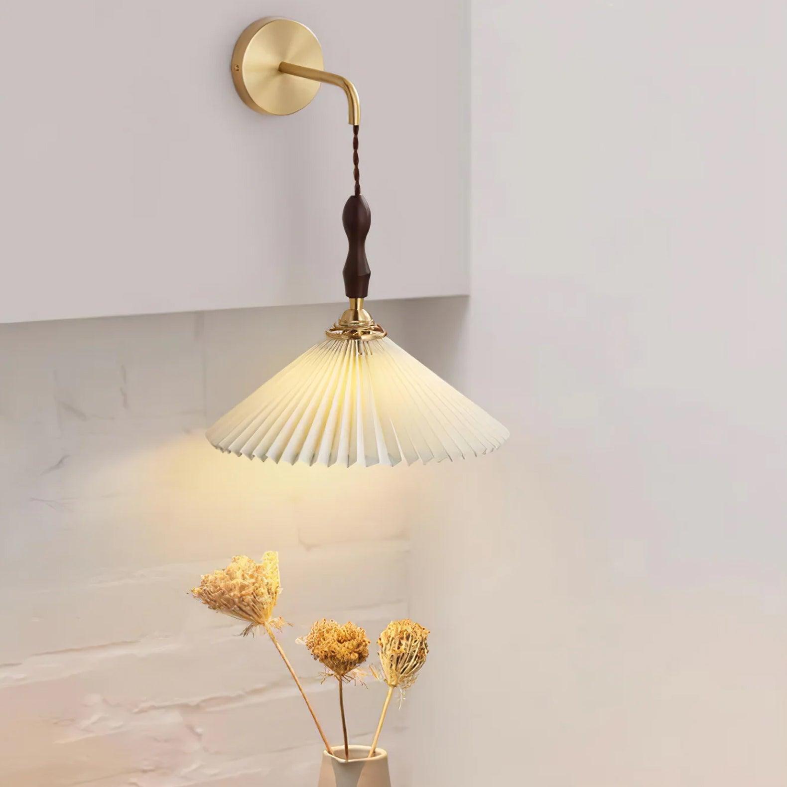Pleated Wooden Wall Lamp - Letslighting