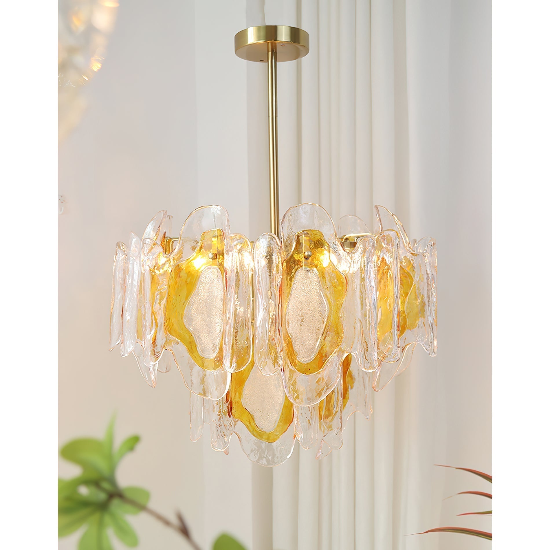 Zecaryra Postmodern Luxury Glass Chandelier - Lamp Copper