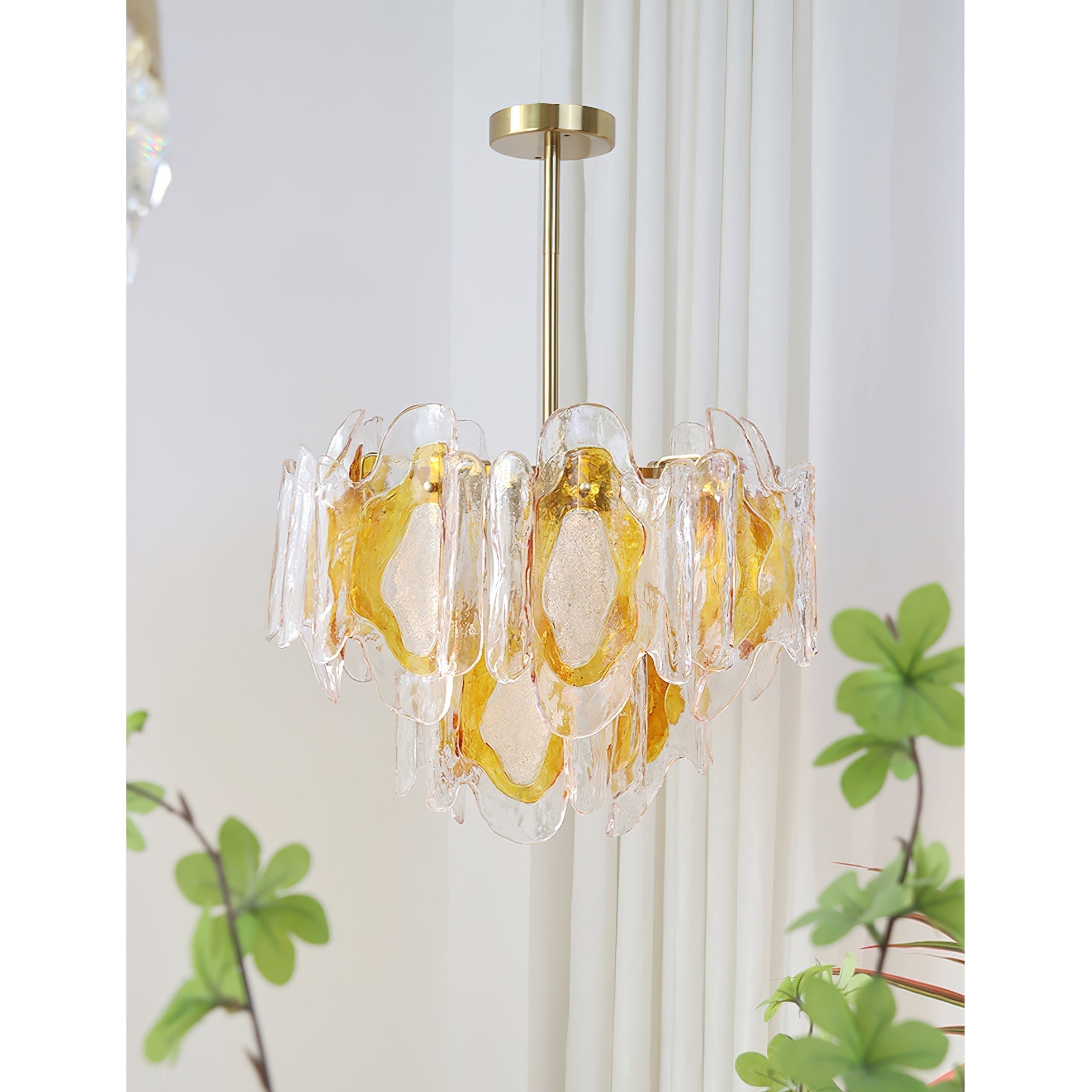 Zecaryra Postmodern Luxury Glass Chandelier - Lamp Copper