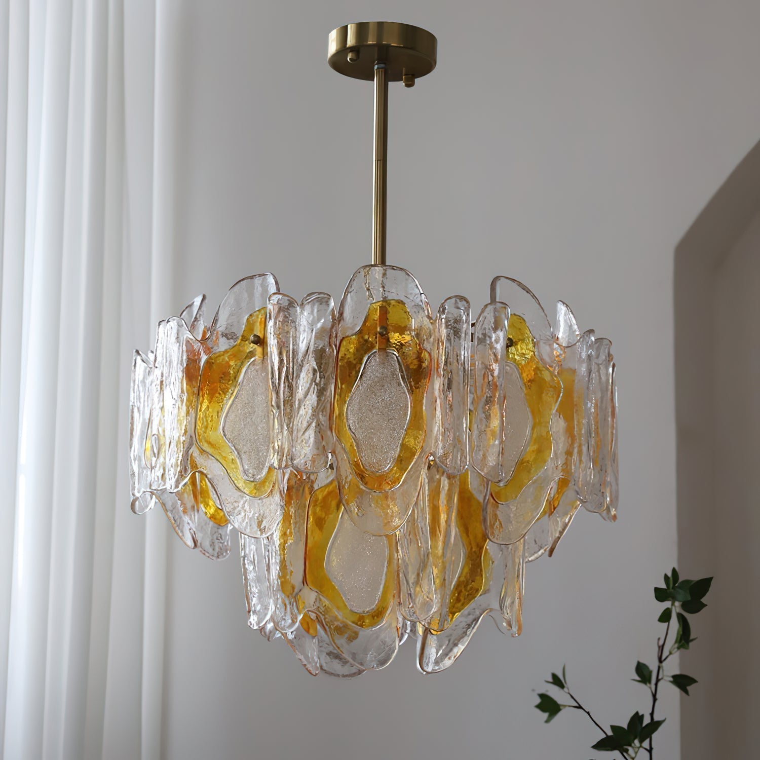 Zecaryra Postmodern Luxury Glass Chandelier - Lamp Copper