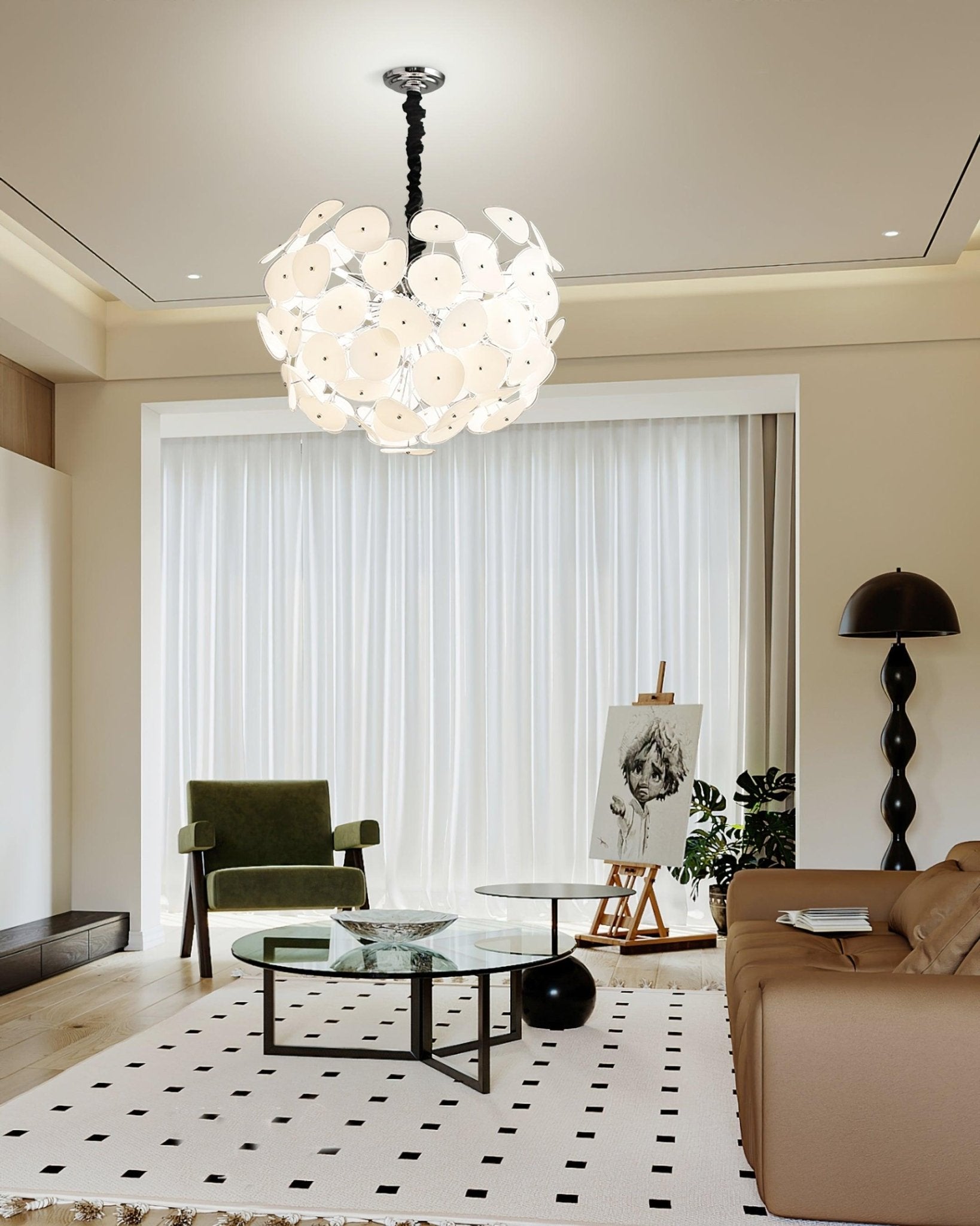 Poppy Glass Chandelier - Letslighting