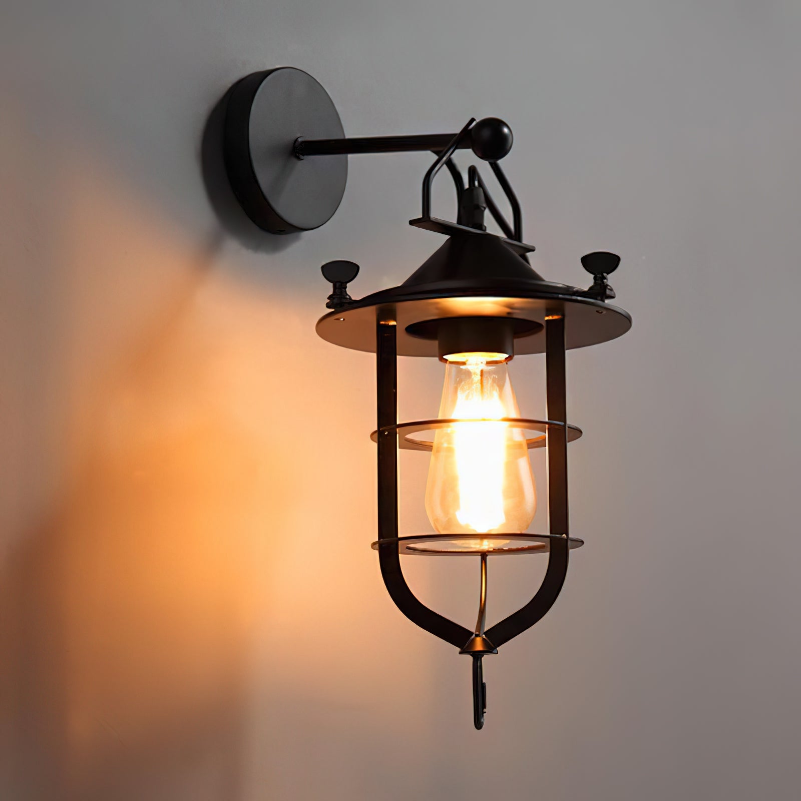 Zatheir Vintage Industrial Classic Metal Wall Lamp - Lamp Copper