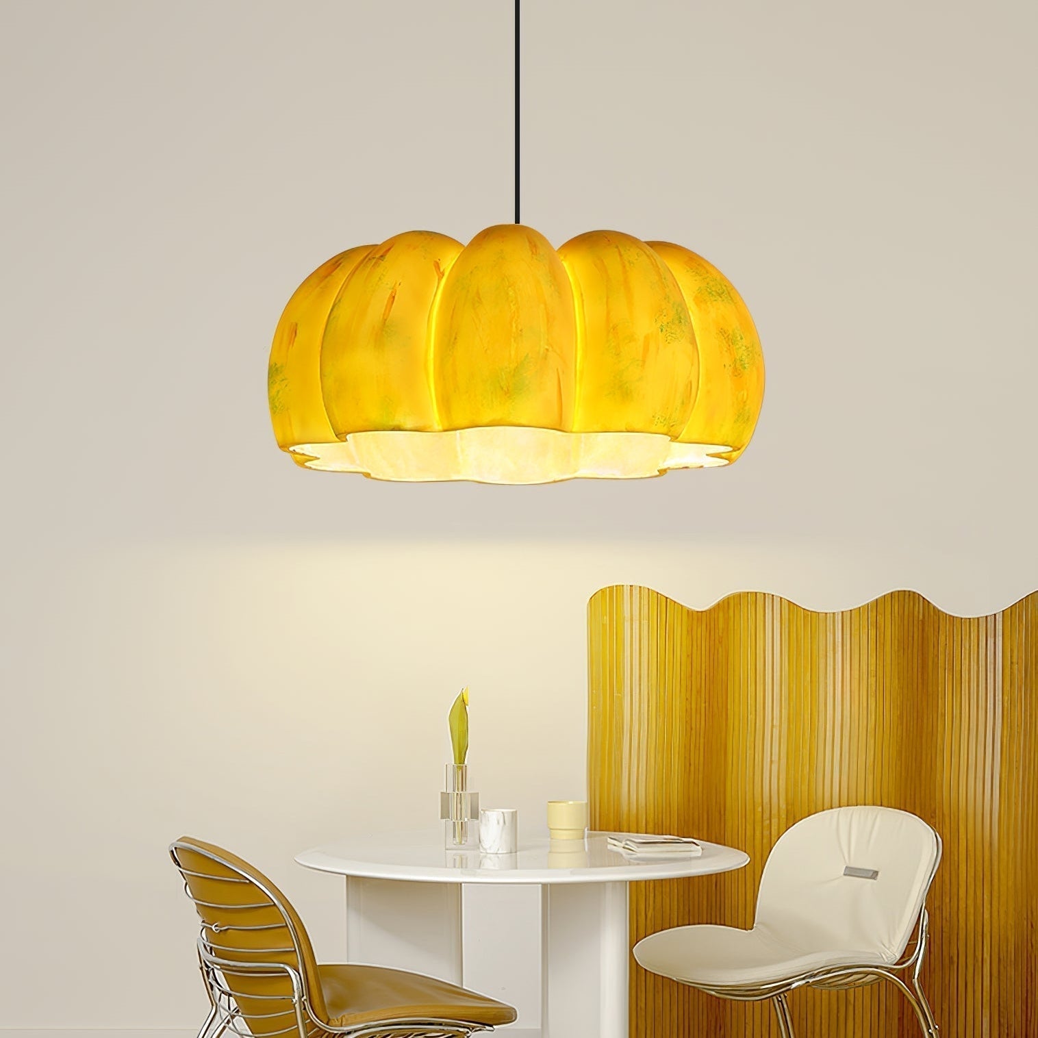 Arisha Calabaza Lámpara Colgante Resina Dormitorio Comedor