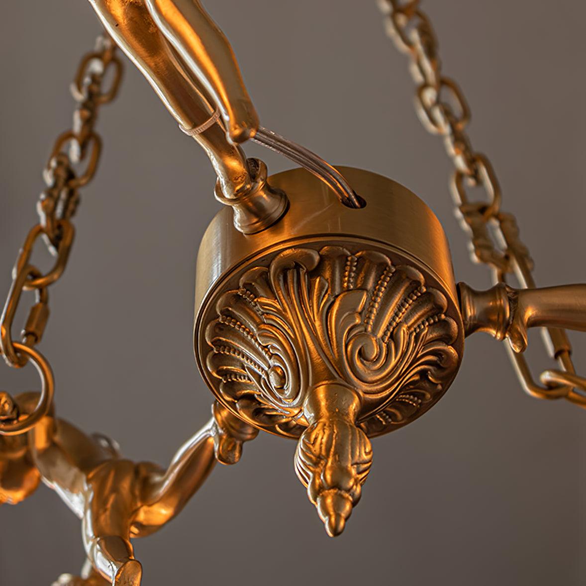 Putti Statuettes Brass Suspension - Letslighting