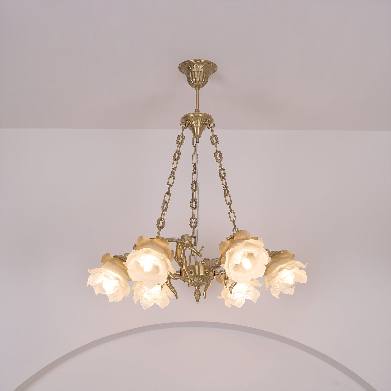 Putti Statuettes Brass Suspension - Letslighting