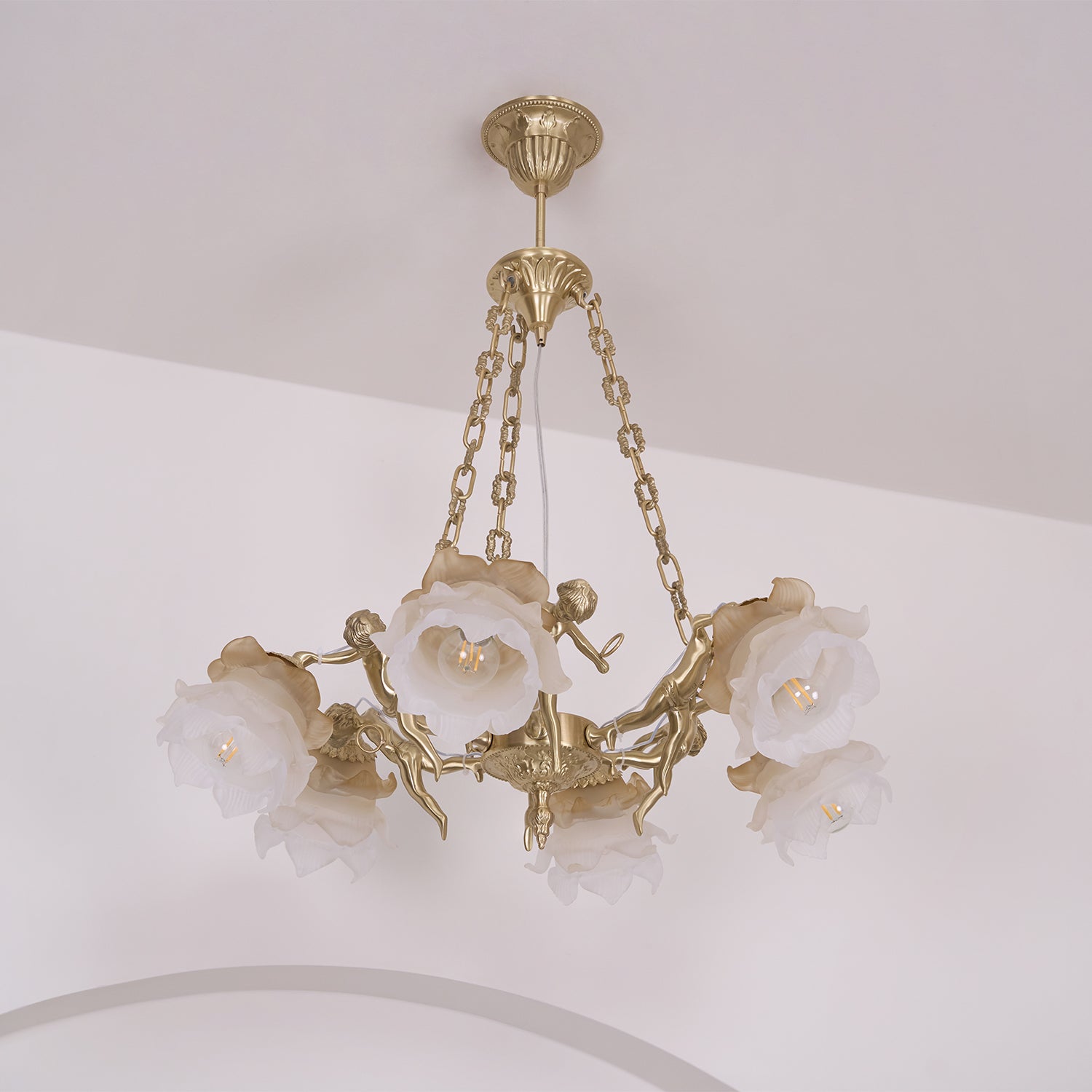 Putti Statuettes Brass Suspension - Letslighting