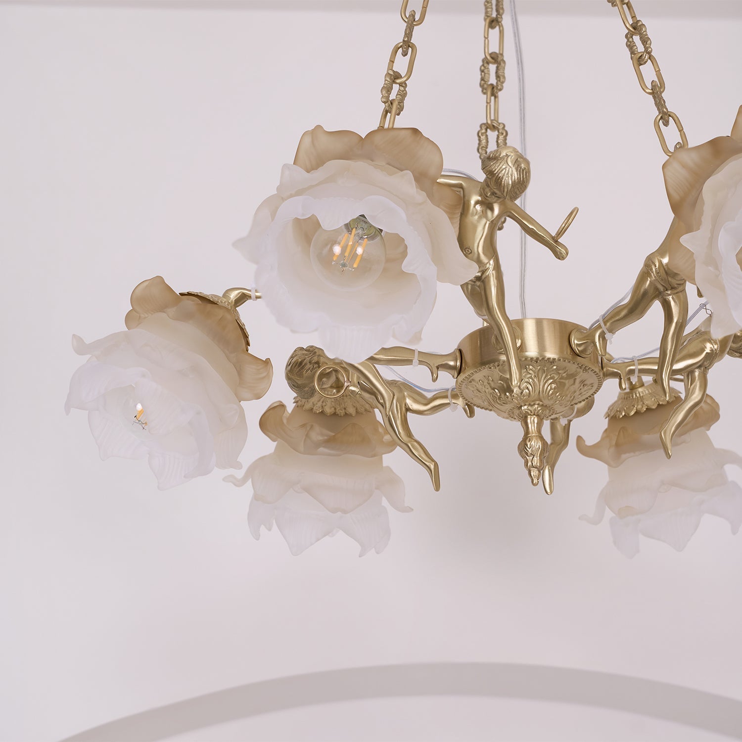Putti Statuettes Brass Suspension - Letslighting