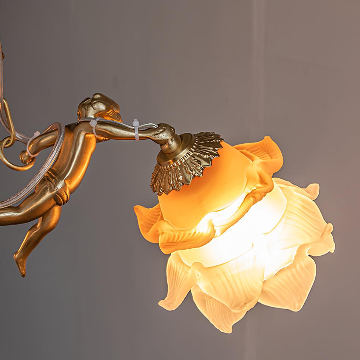 Putti Statuettes Brass Suspension - Letslighting