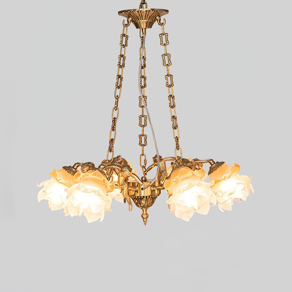 Putti Statuettes Brass Suspension - Letslighting