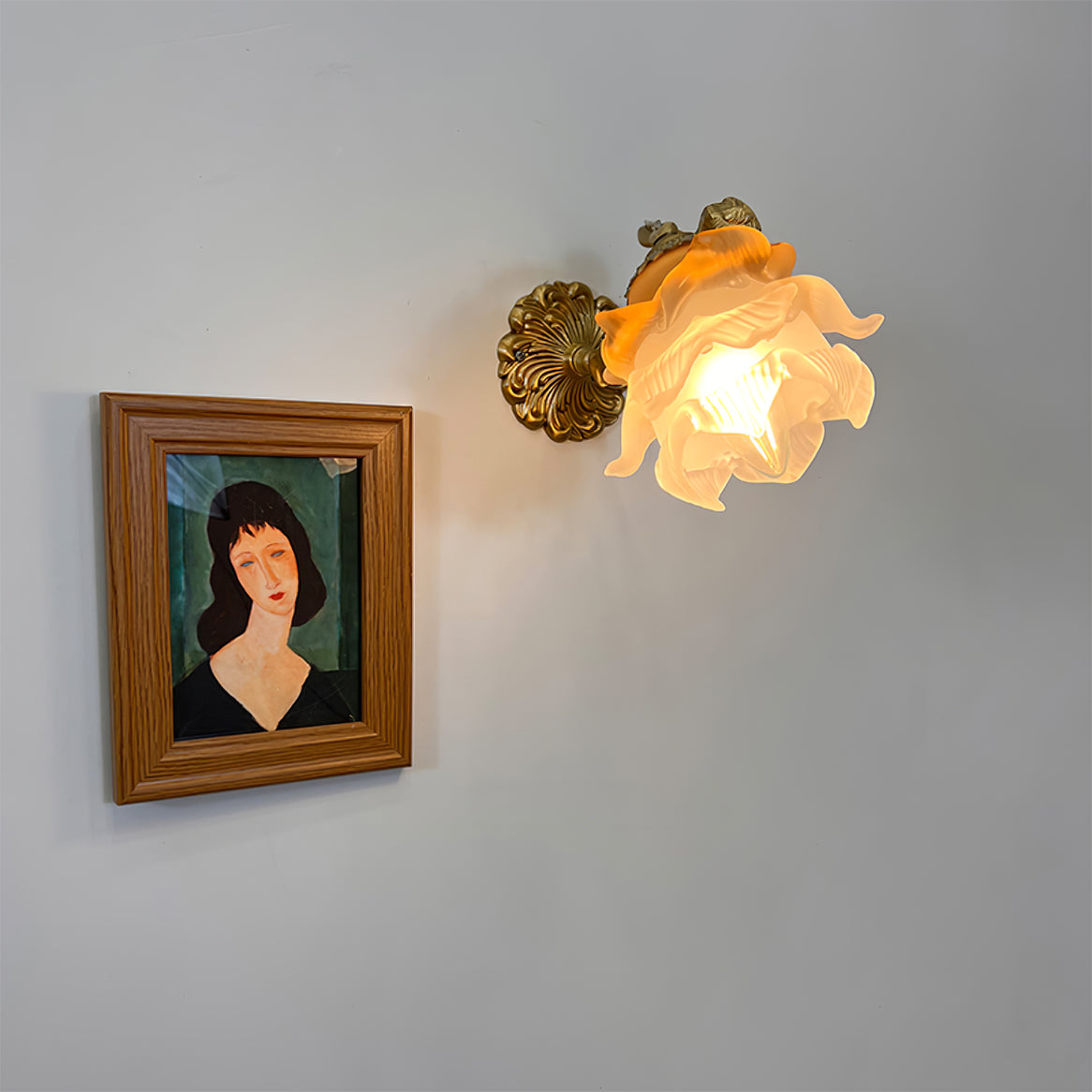 Valentina Lámpara de Pared de Vidrio Rosa