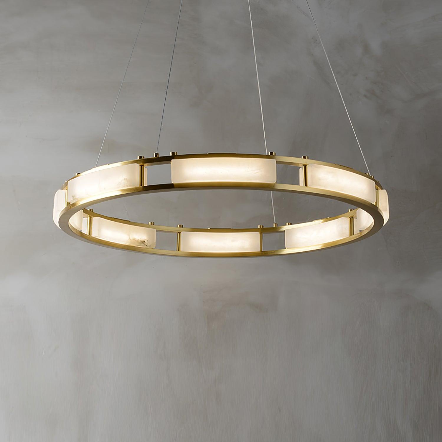 Symiria Luxury Alabaster Ring Pendant Light - Letslighting