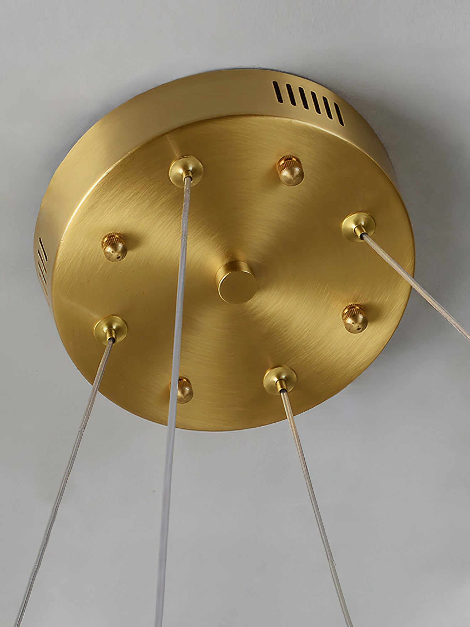 Cuzora Modern Minimalist Brass Alabaster Chandelier - Lamp Copper