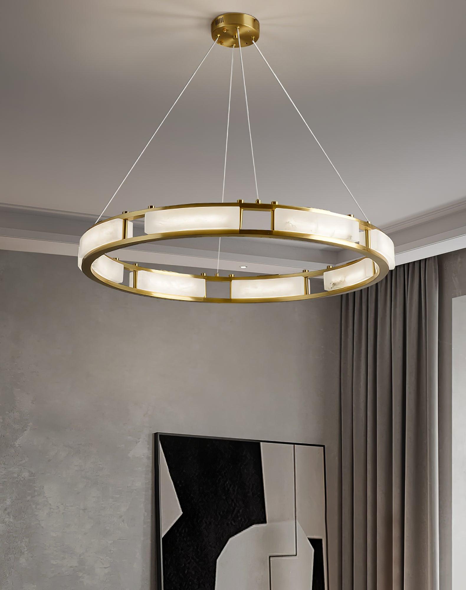 Symiria Luxury Alabaster Ring Pendant Light - Letslighting
