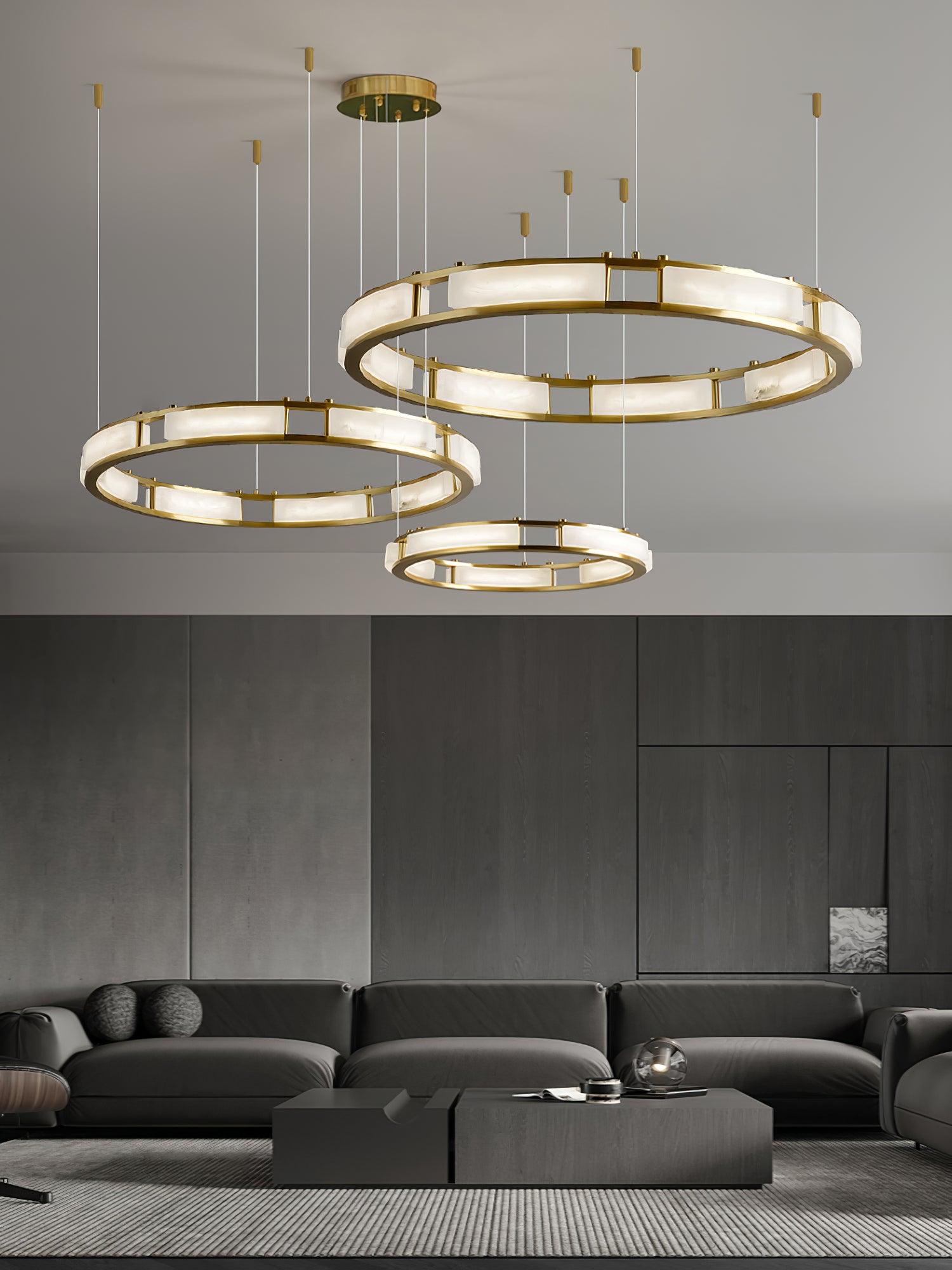 Symiria Luxury Alabaster Ring Pendant Light - Letslighting