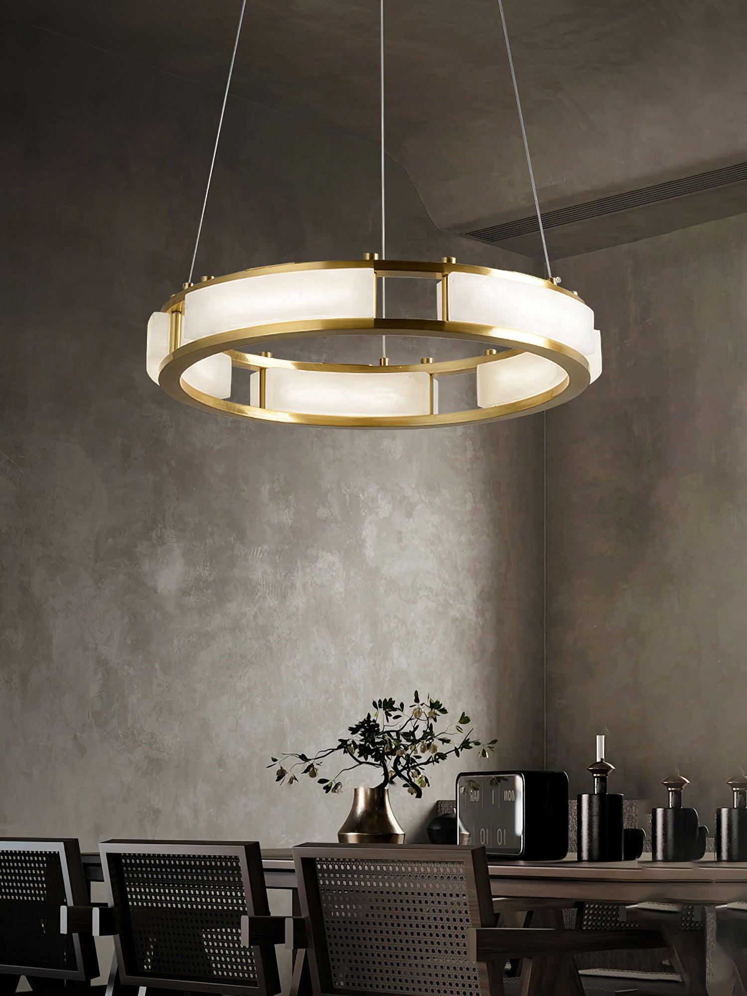 Symiria Luxury Alabaster Ring Pendant Light - Letslighting