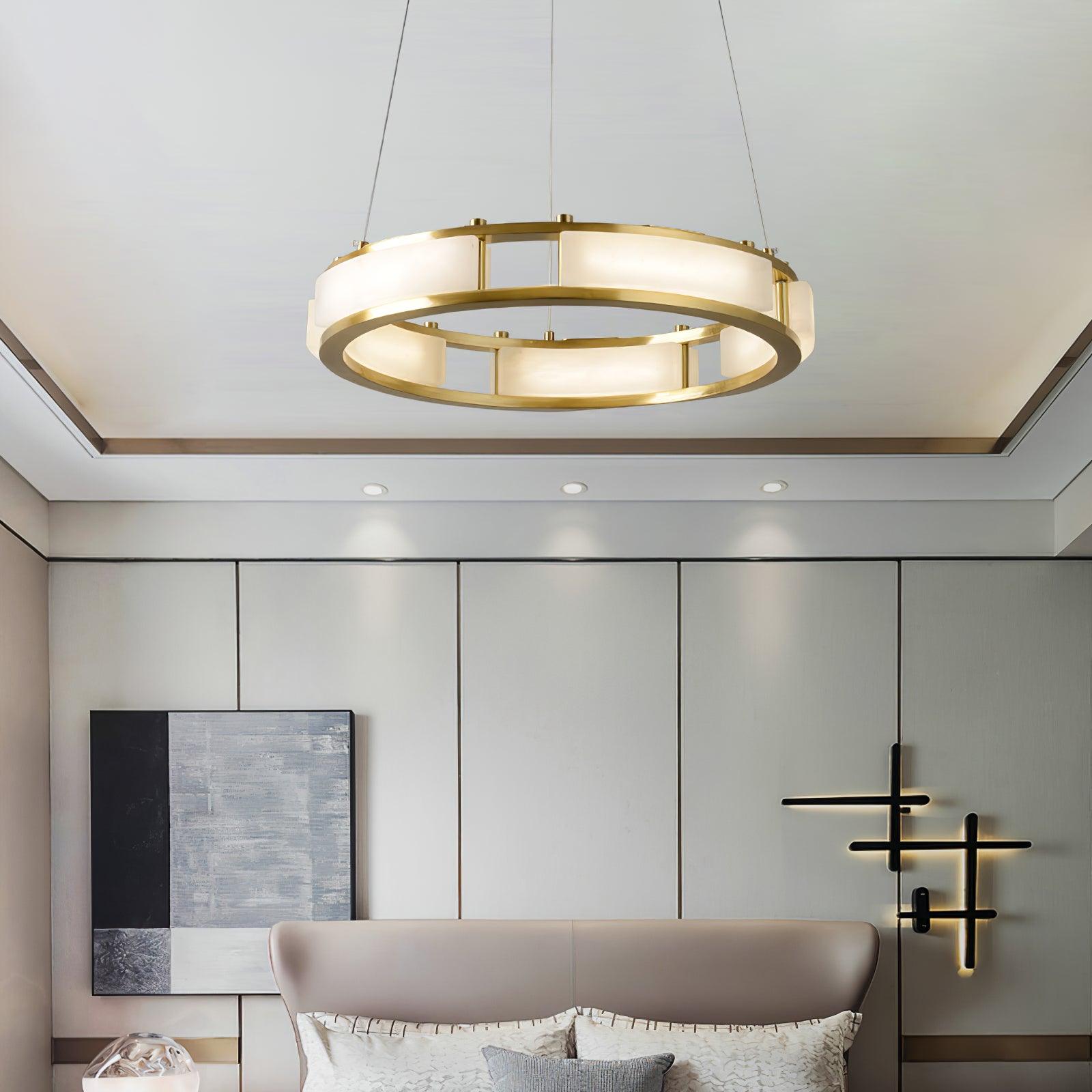 Symiria Luxury Alabaster Ring Pendant Light - Letslighting