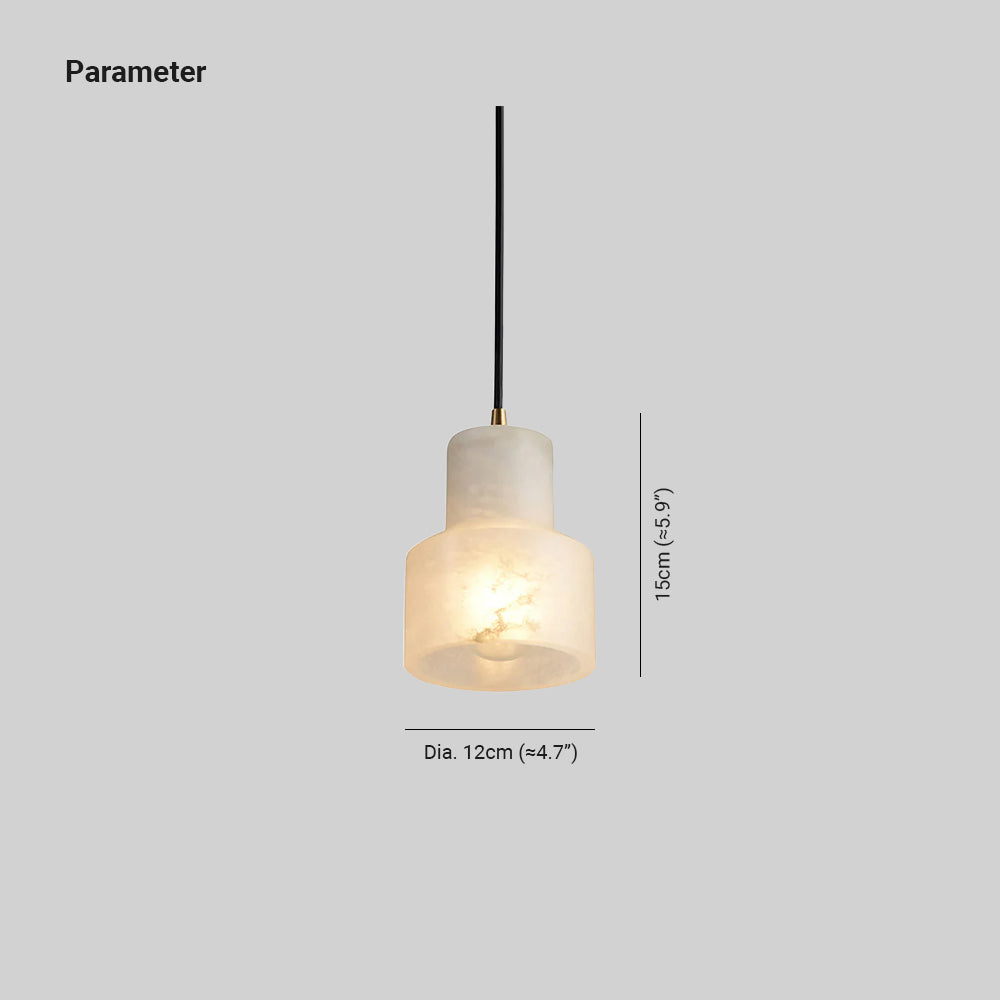 Ritta Alabaster Pendant Light Brass Luxurious