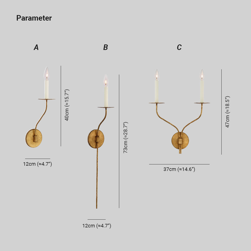 Eris Wall Lamp Brass