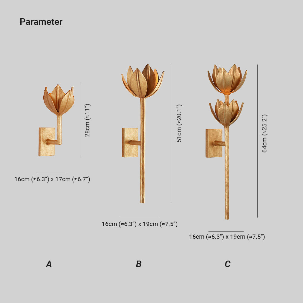 Kristy Lámpara de Pared con Flor