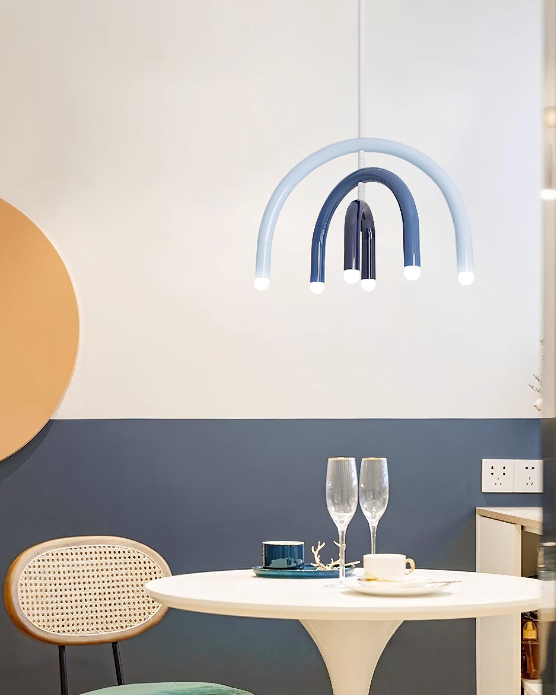 Pendant Lamp Rainbow Modern Metal Arc for Living and Dining Room - Letslighting