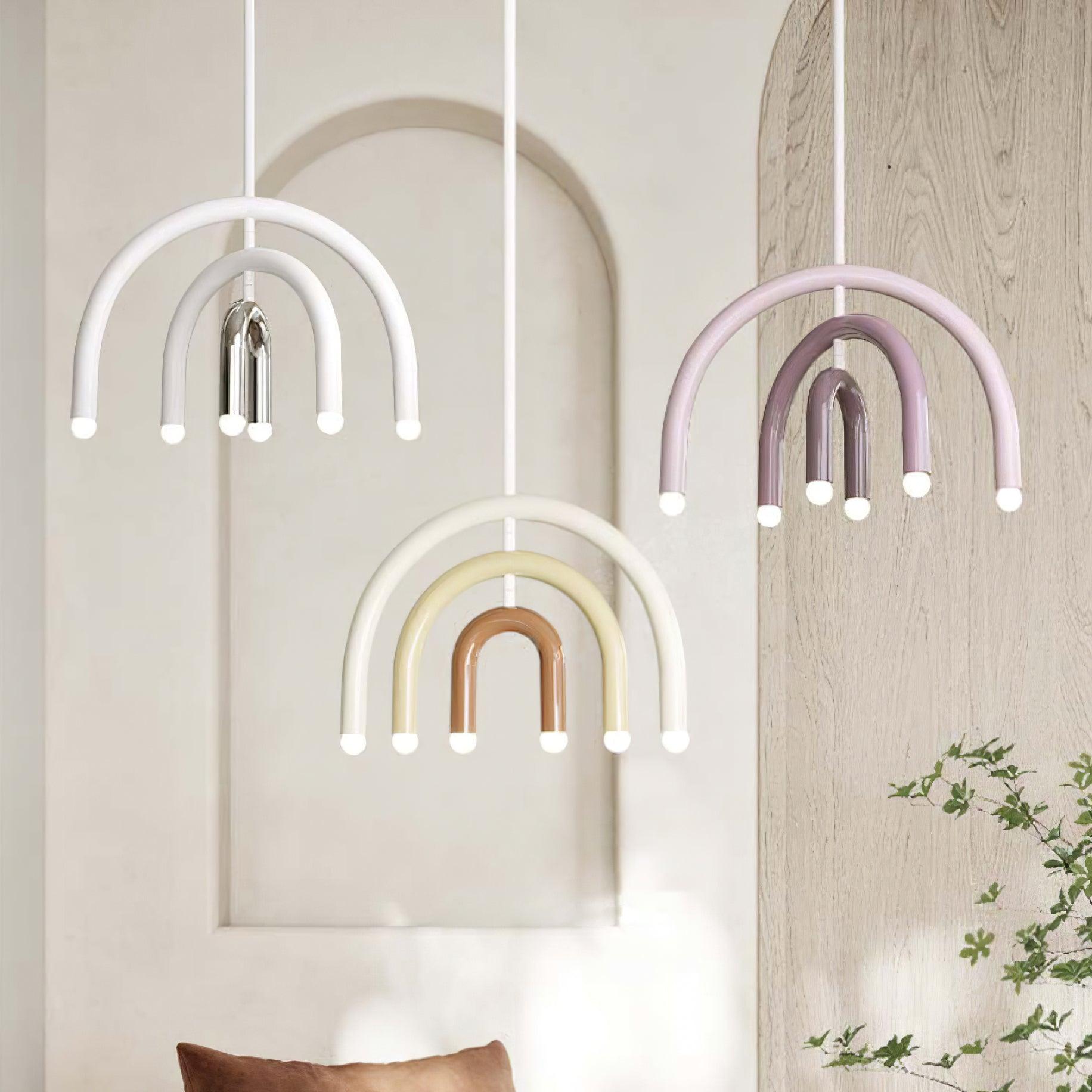 Pendant Lamp Rainbow Modern Metal Arc for Living and Dining Room - Letslighting