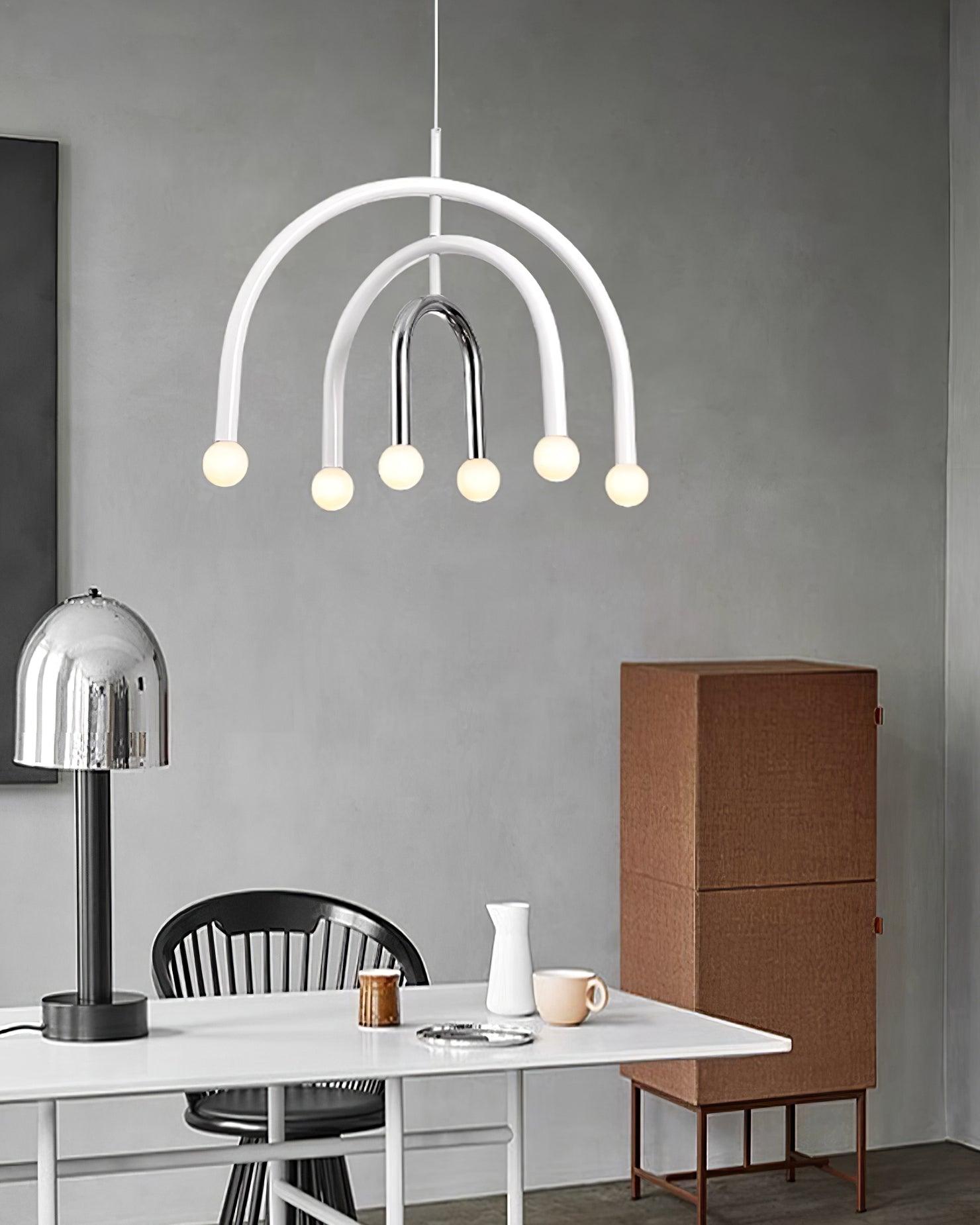 Pendant Lamp Rainbow Modern Metal Arc for Living and Dining Room - Letslighting