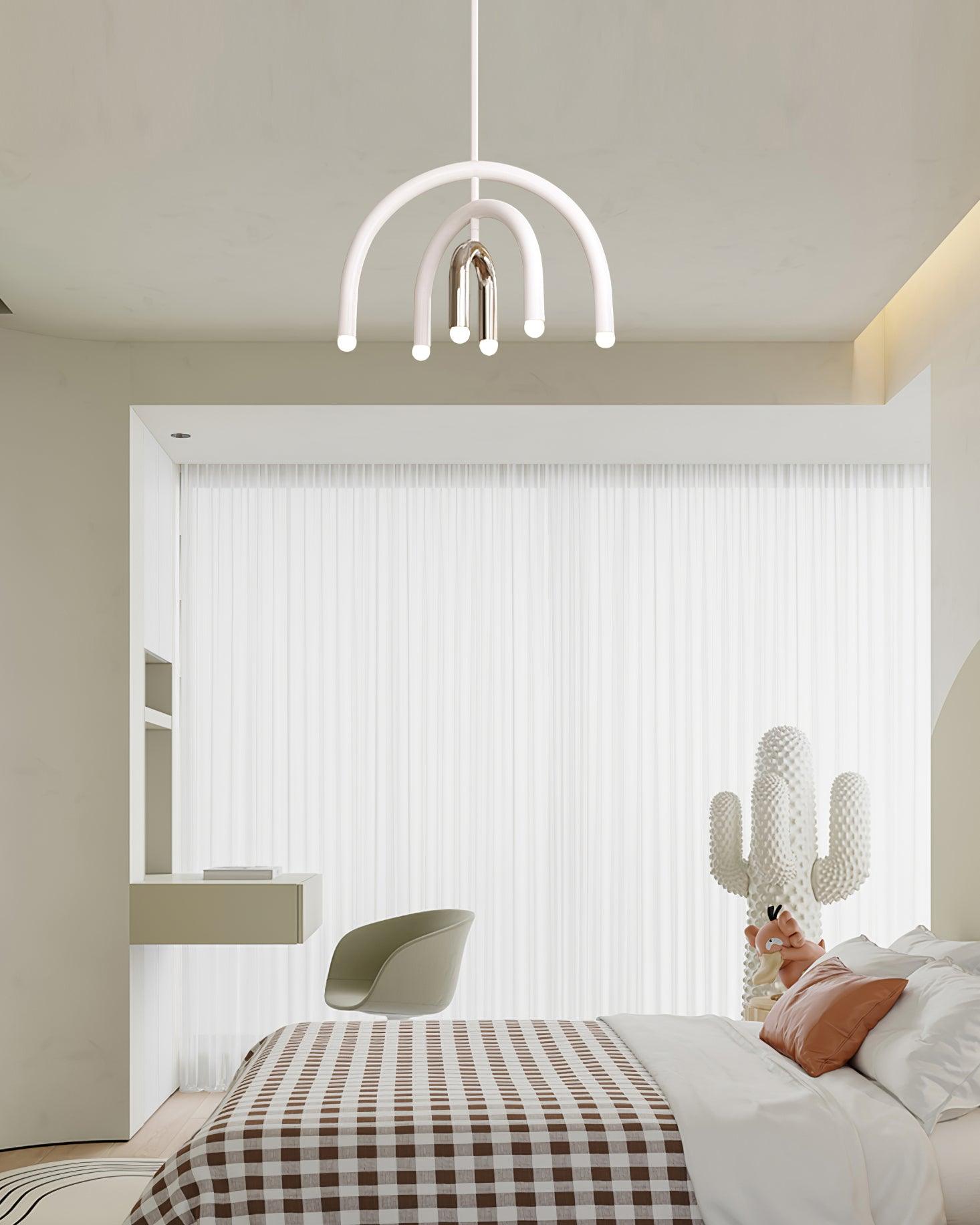 Pendant Lamp Rainbow Modern Metal Arc for Living and Dining Room - Letslighting