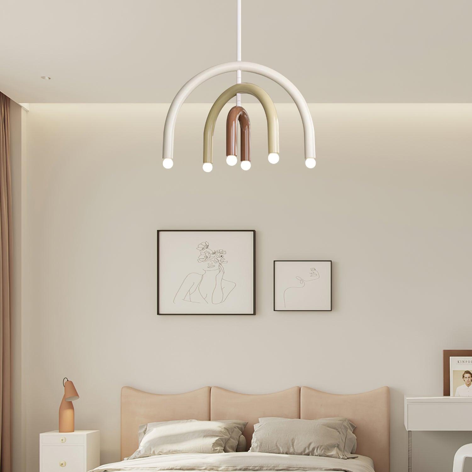 Pendant Lamp Rainbow Modern Metal Arc for Living and Dining Room - Letslighting
