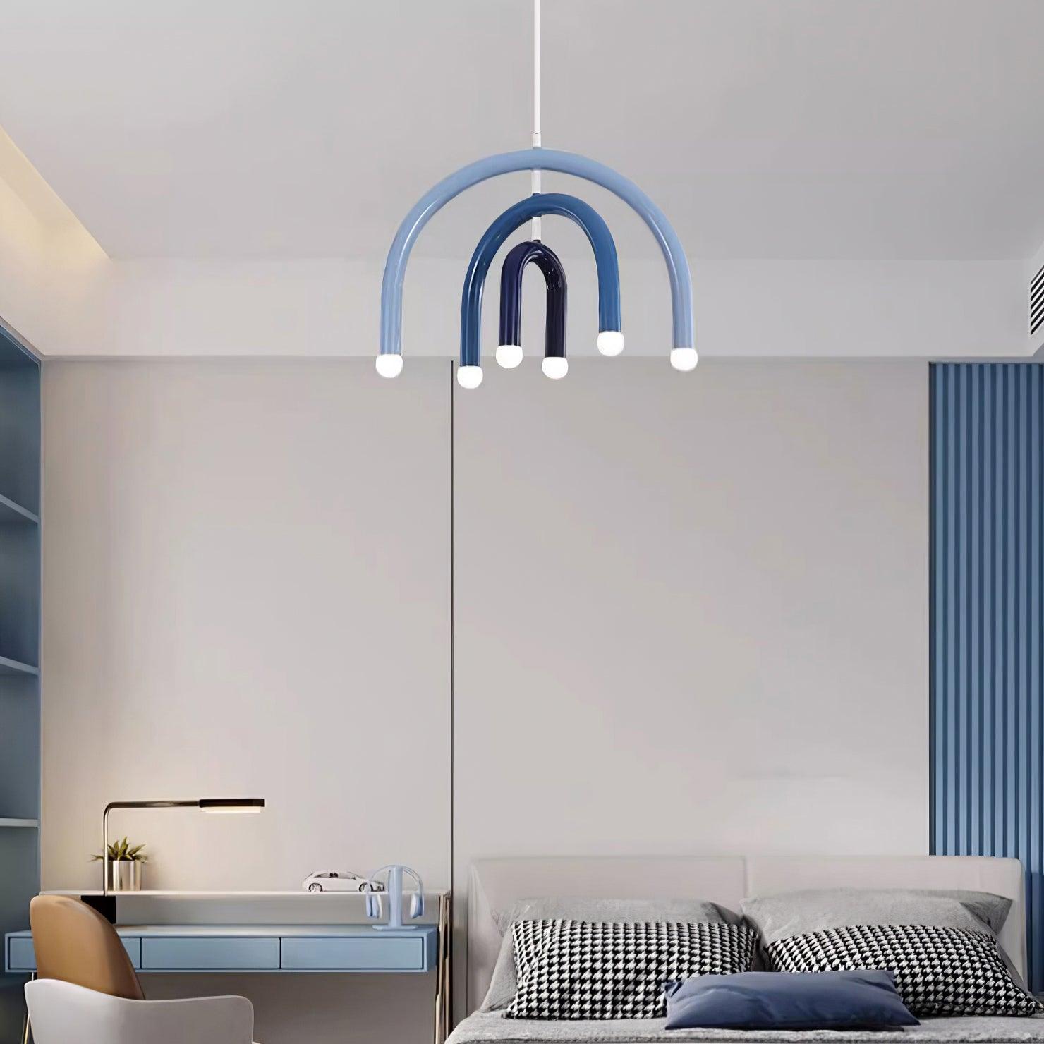 Pendant Lamp Rainbow Modern Metal Arc for Living and Dining Room - Letslighting