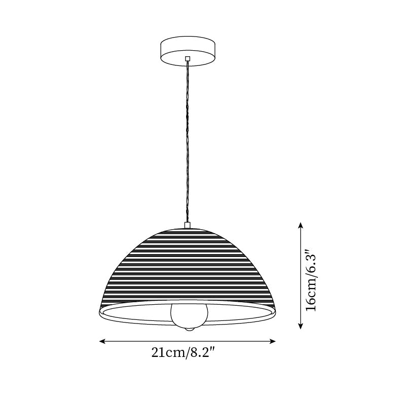 Pendant Lamp Rattan Shade and Metal Body Cone Shape Natural Minimalist - Letslighting