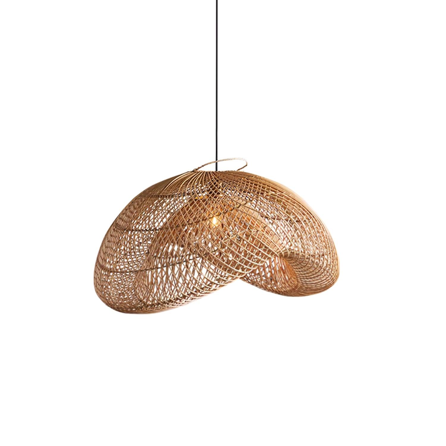 Rattan Wave Pendant Light - Letslighting